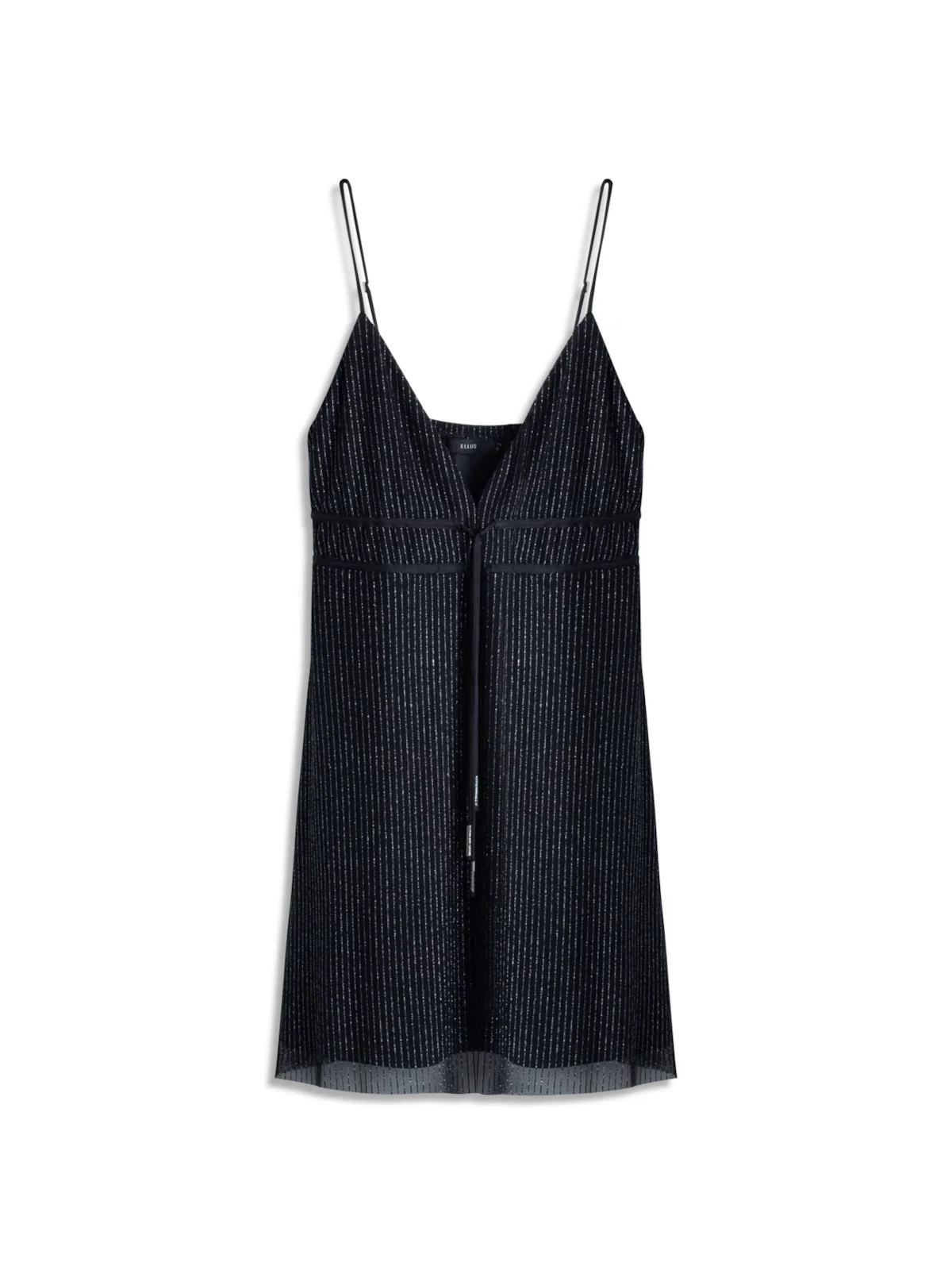 Vestido Ellus Vestido Assimetrico Tule Midi Preto