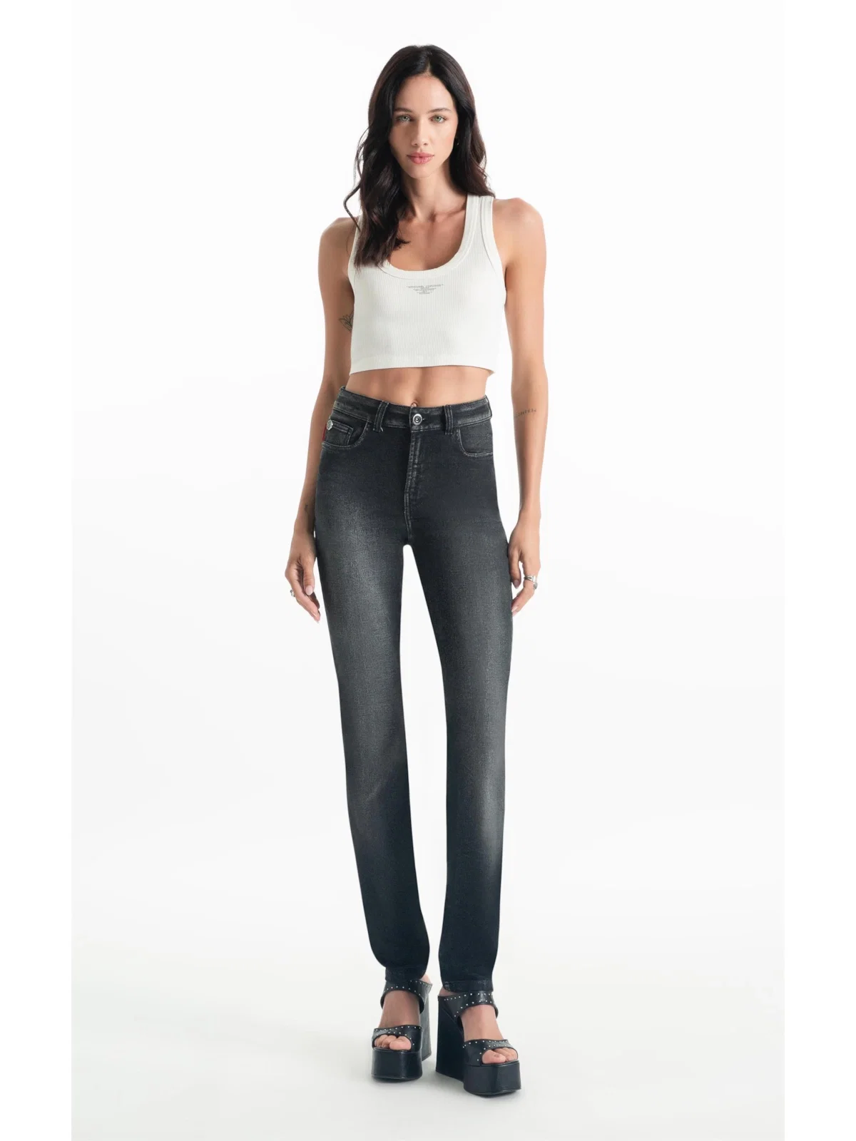 Calça Jogging Black Skinny Lav. Escuro — imagem 1
