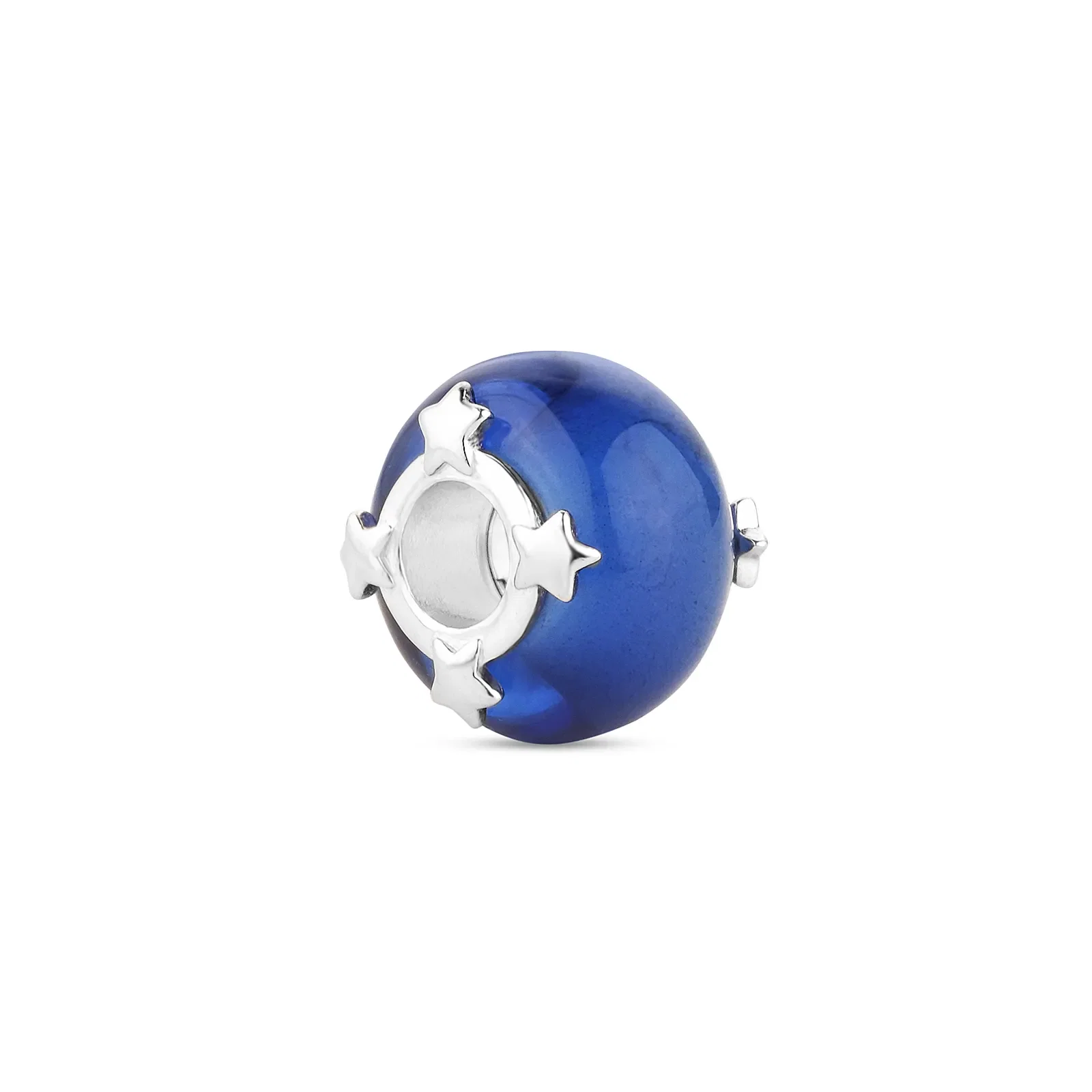 Separador Life Murano em Prata 925 com Estrelas