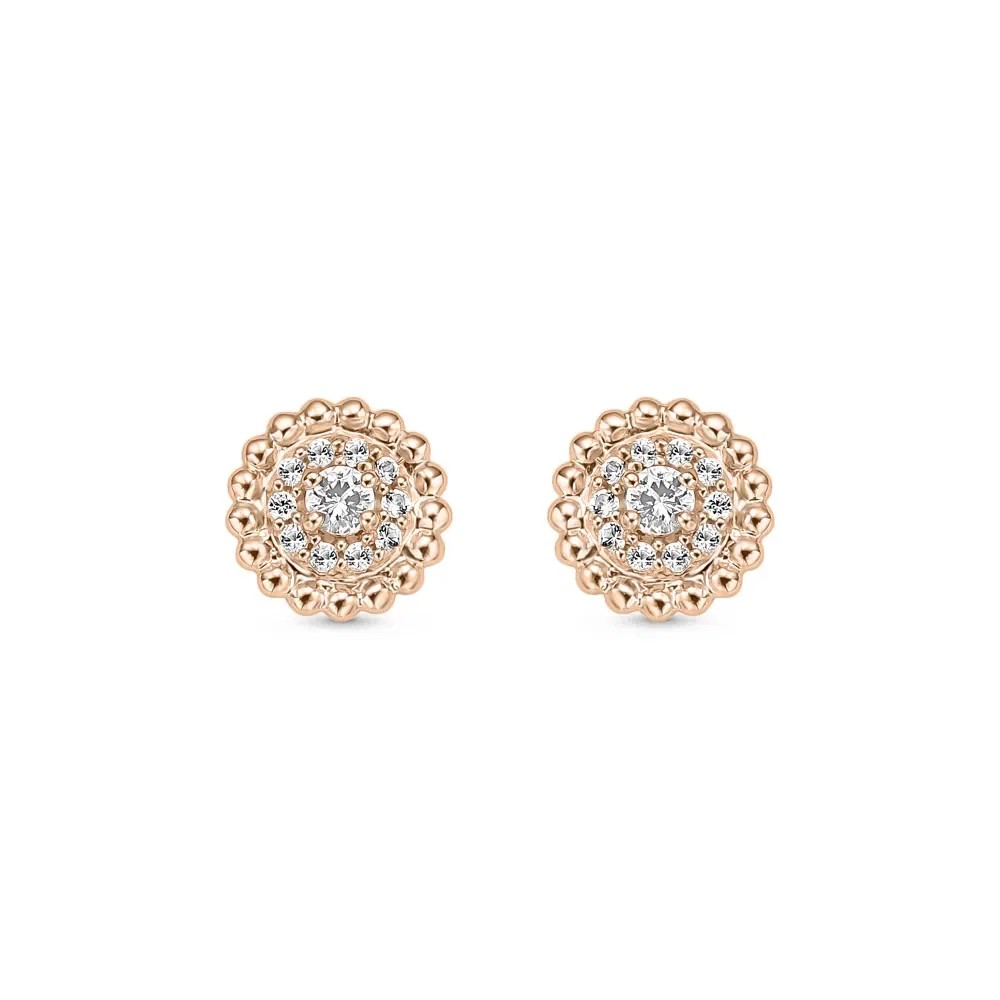Brinco Life My Rose Mandalas em Liga Rosé com Banho de Ouro Rosé