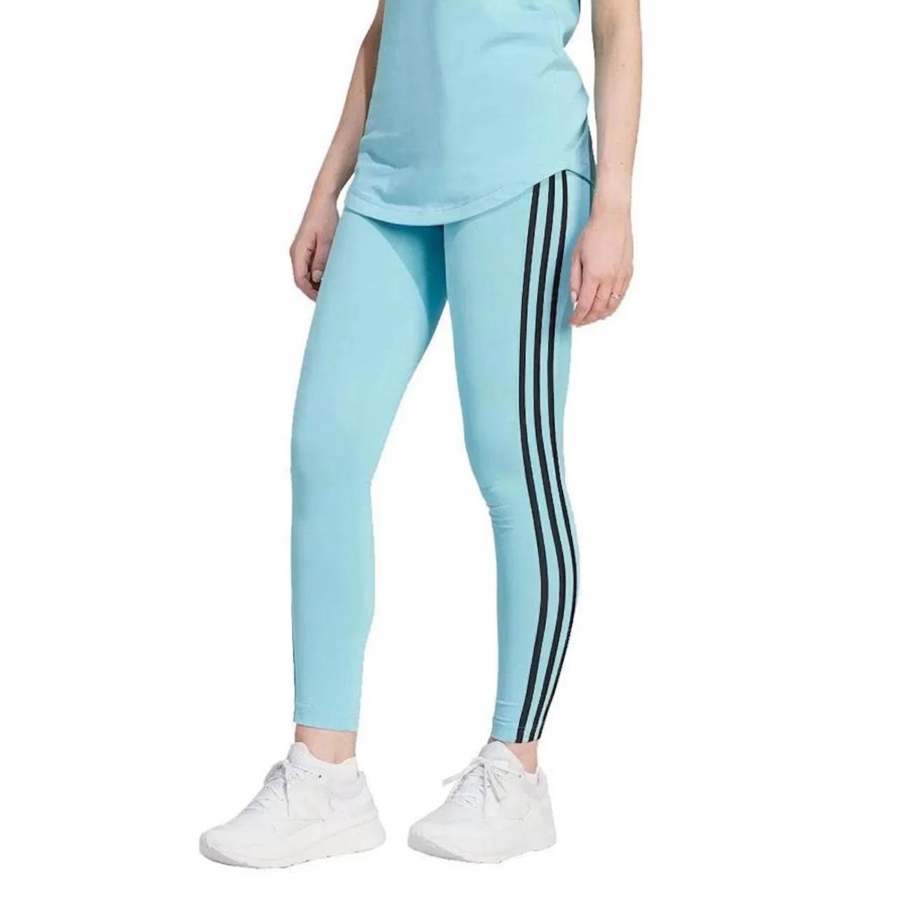 Calça Legging Adidas 3 Listras - Feminina