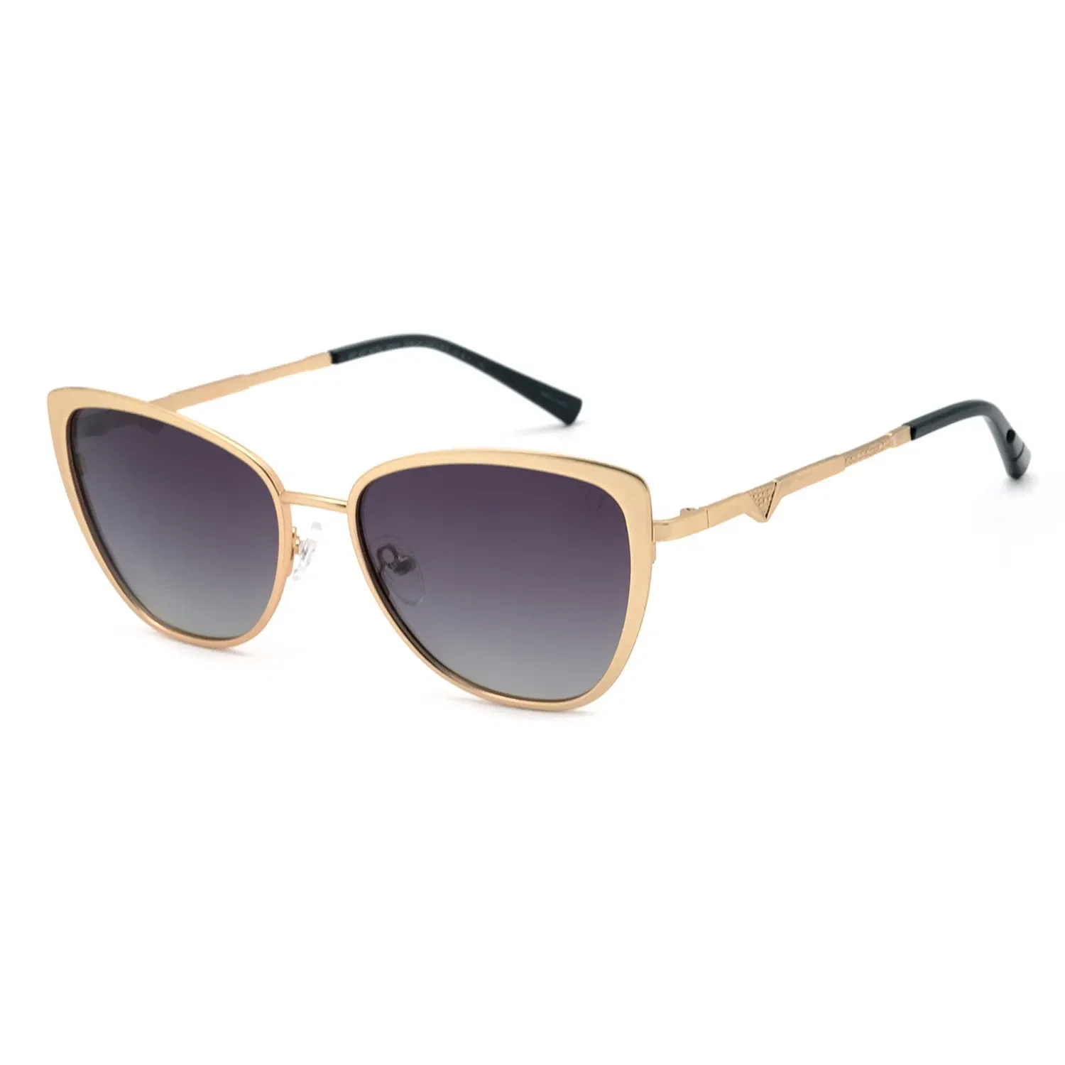 Óculos de Sol Feminino Risqué Cat Polarizado Degradê Dourado — imagem 1