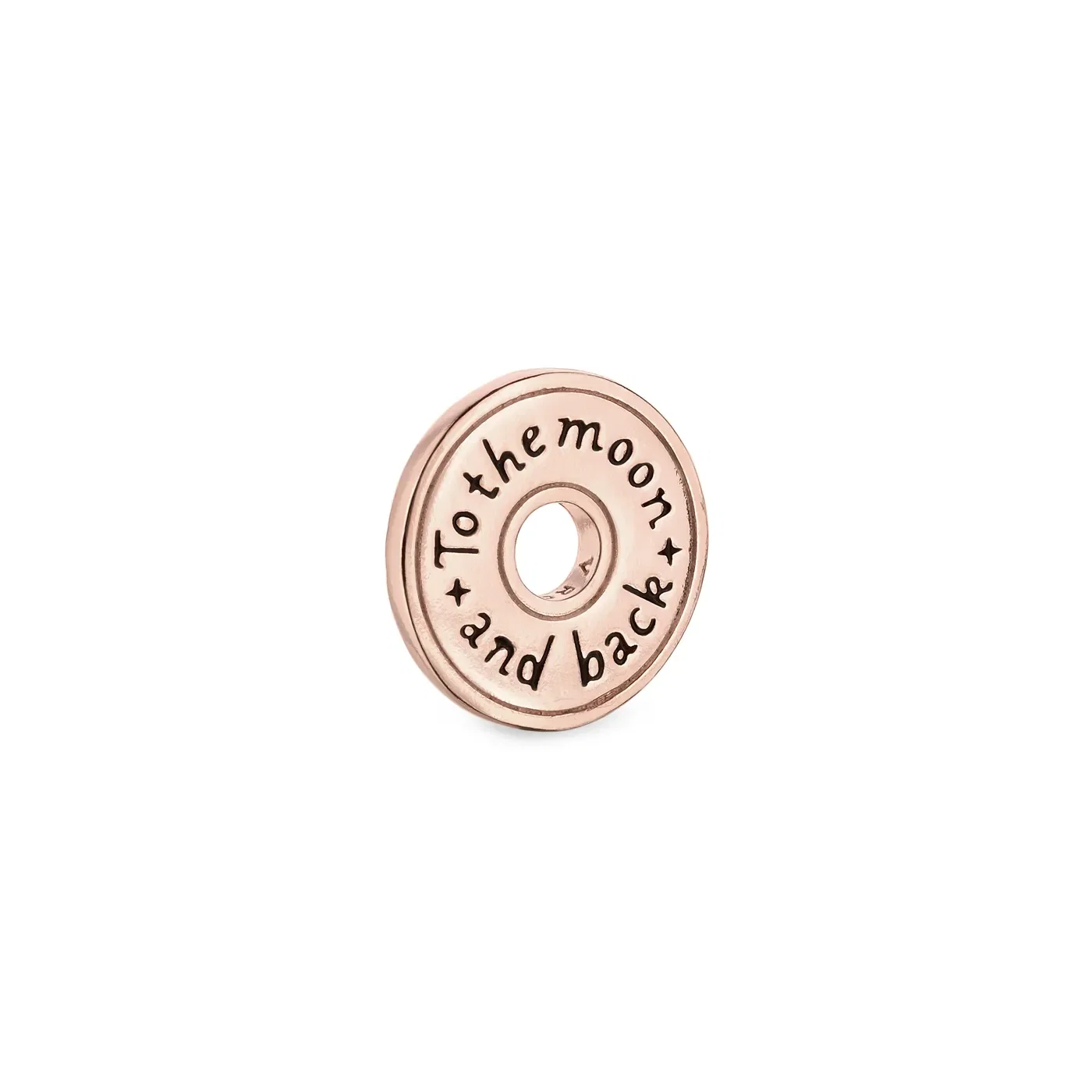 Pingente Life Wishes To The Moon And Back em Liga Rosé com Banho de Ouro Rosé 18k — imagem 1