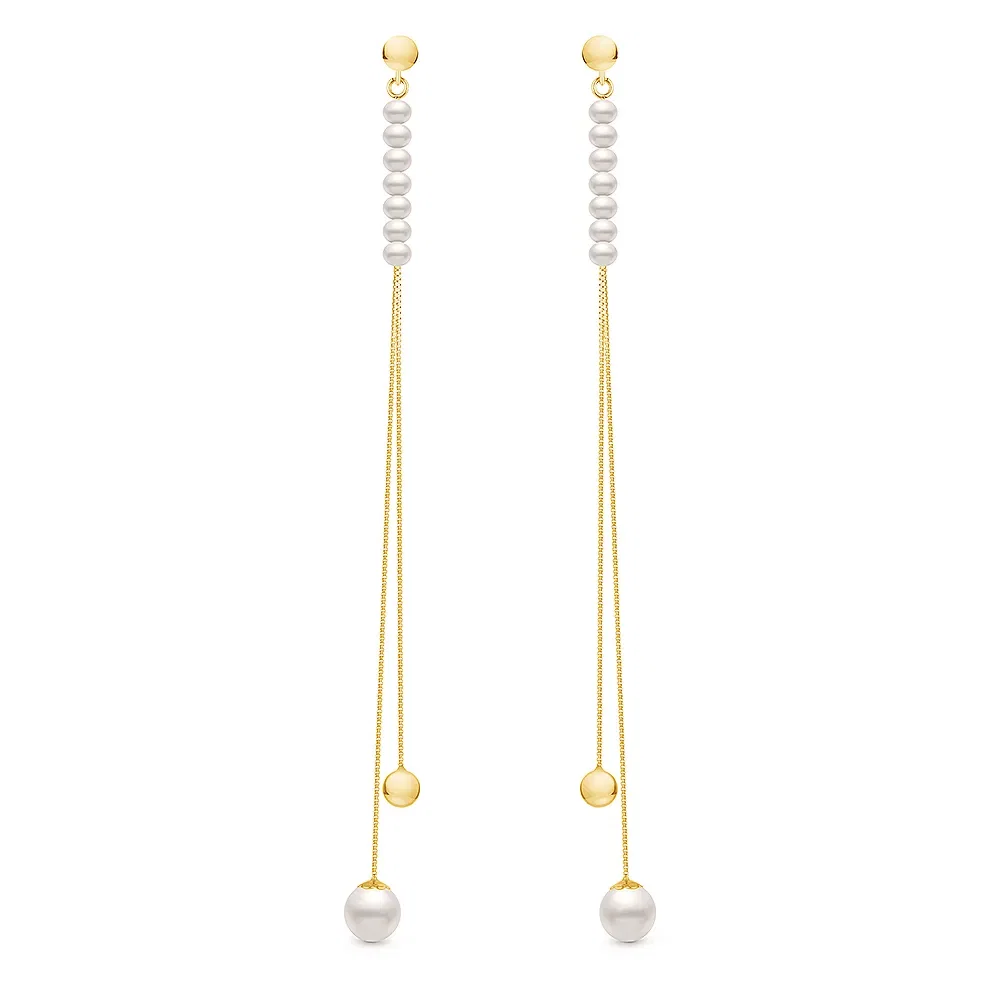 Brinco em Ouro Amarelo 18k com Pérolas