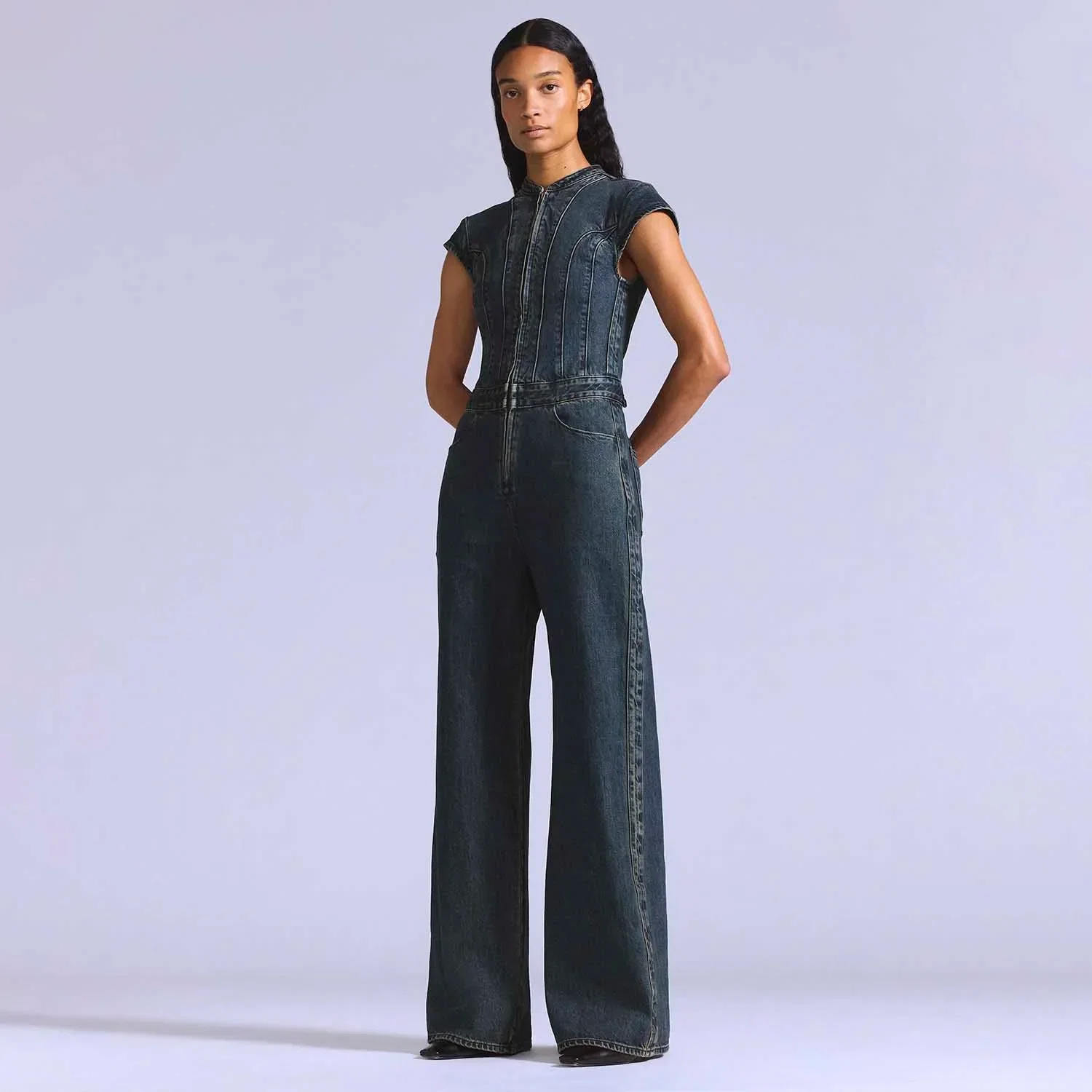 Macacão Jeans Levi's® Blue Tab Moto Jumpsuit Lavagem Escura