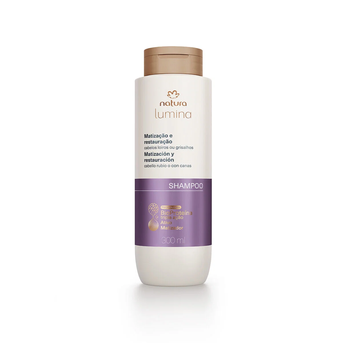Shampoo Matizador para Cabelos Loiros e Grisalhos Lumina 300 ml