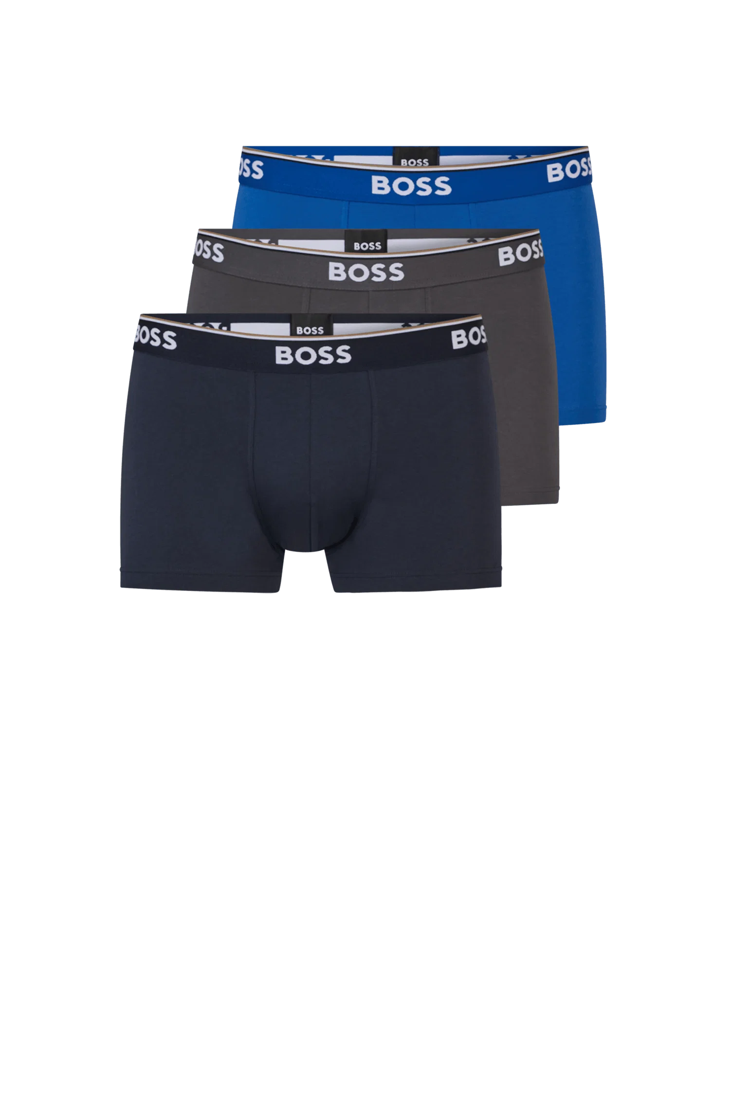 Conjunto 3 Cuecas Em Algodão Stretch Com Logo