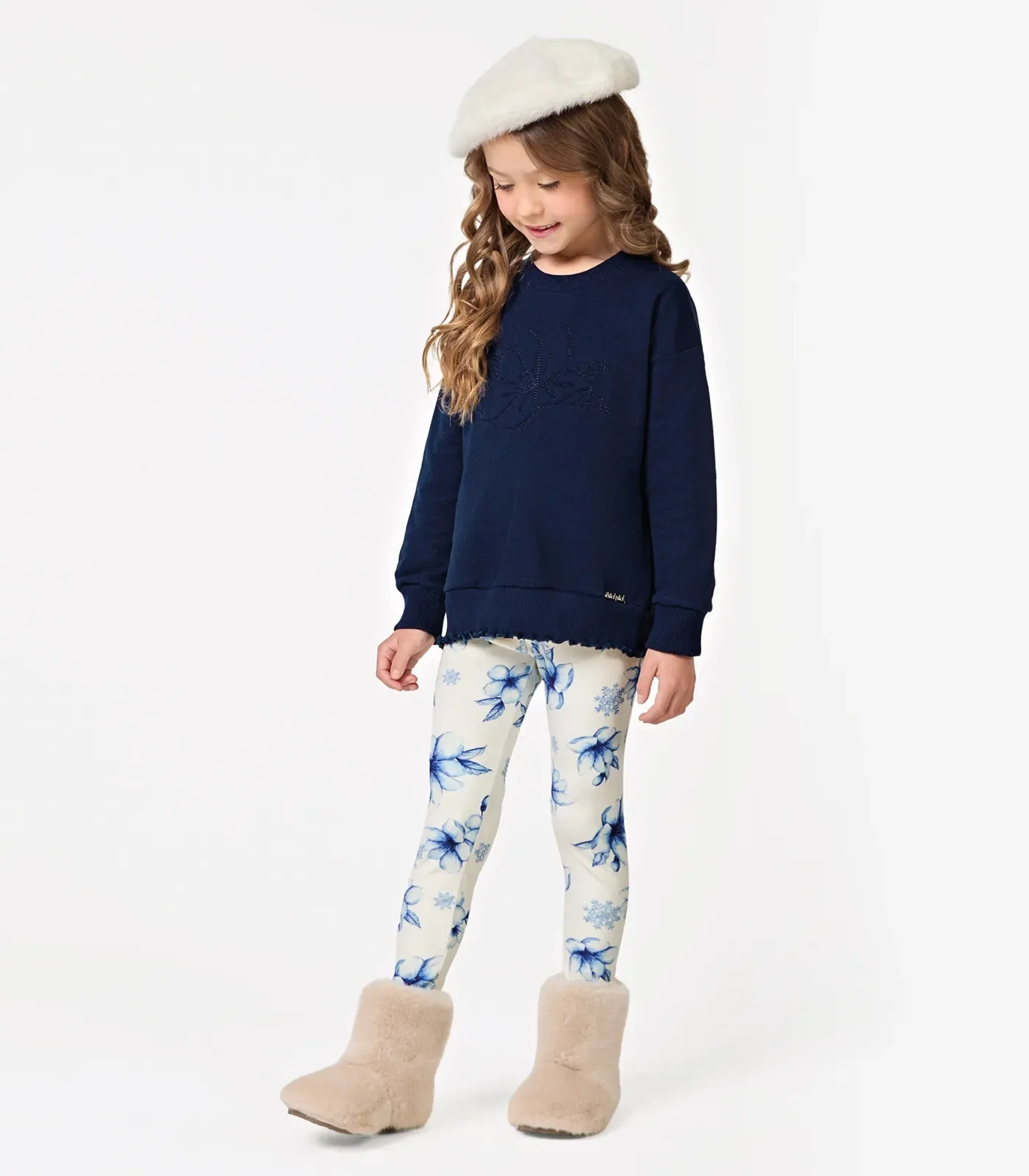 Conjunto Feminino Blusão com Legging Trick Nick Azul