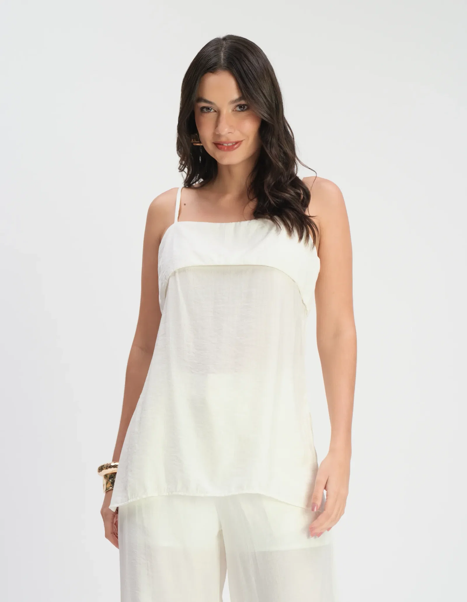 Blusa Alça Fina Pala - Off White