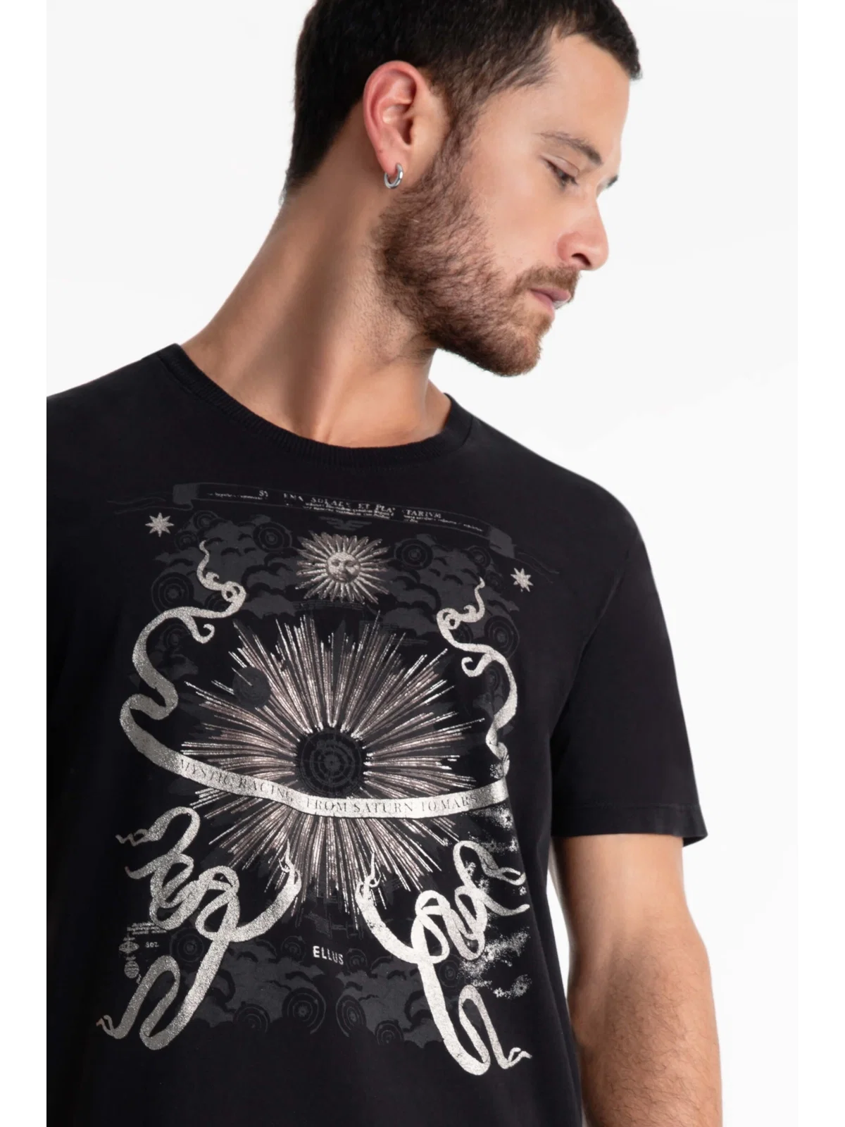 T-Shirt Cotton Fine Systema Solare Classic Preto — imagem 1
