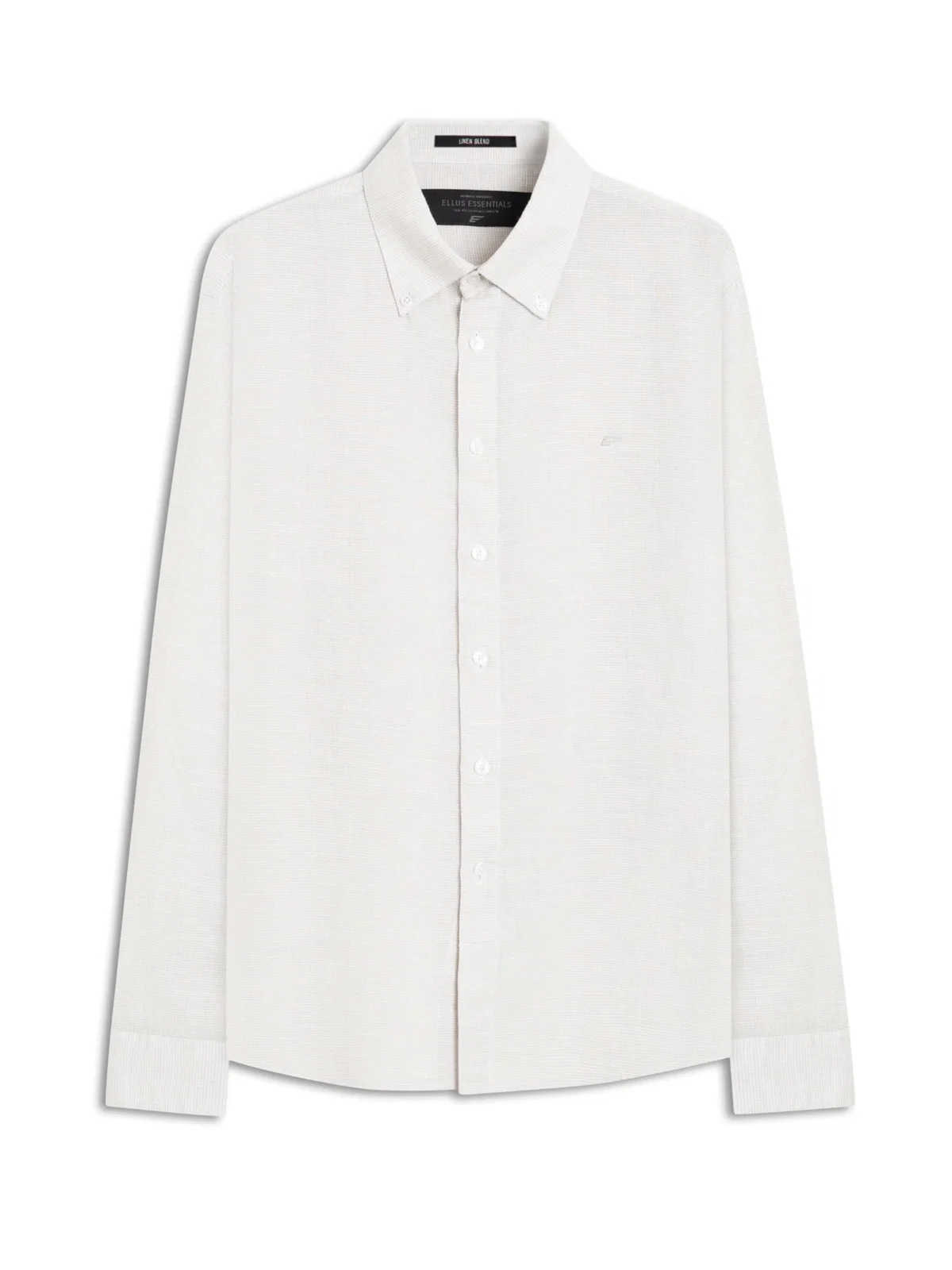 Camisa Linho Blend Volpi Button Down Cinza