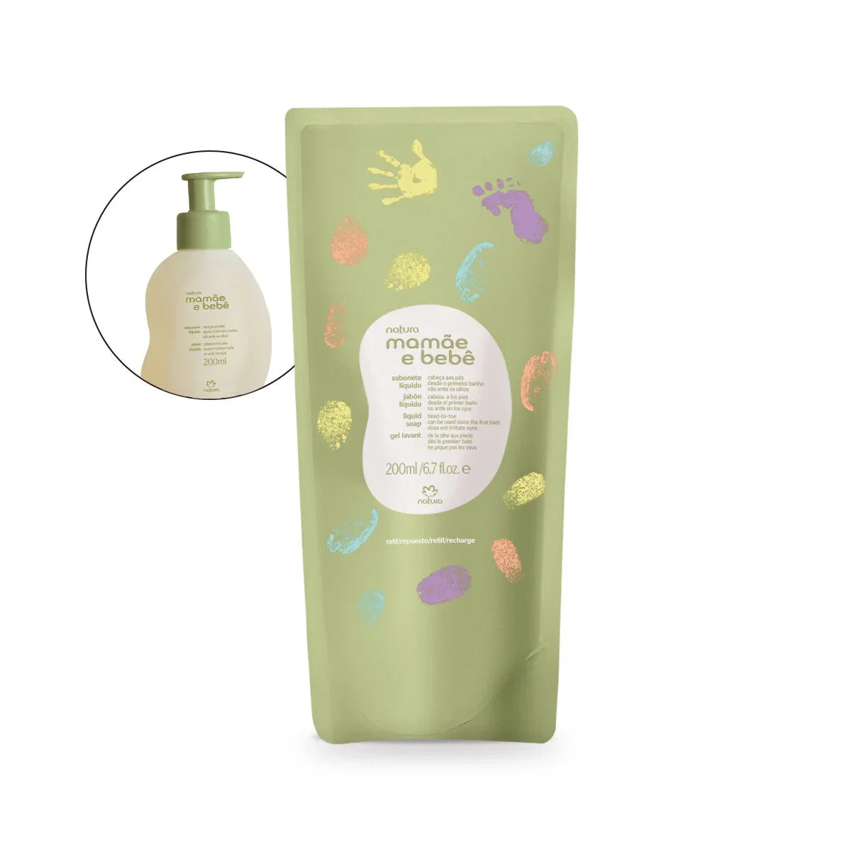 Refil Sabonete Líquido da Cabeça aos Pés 200 ml