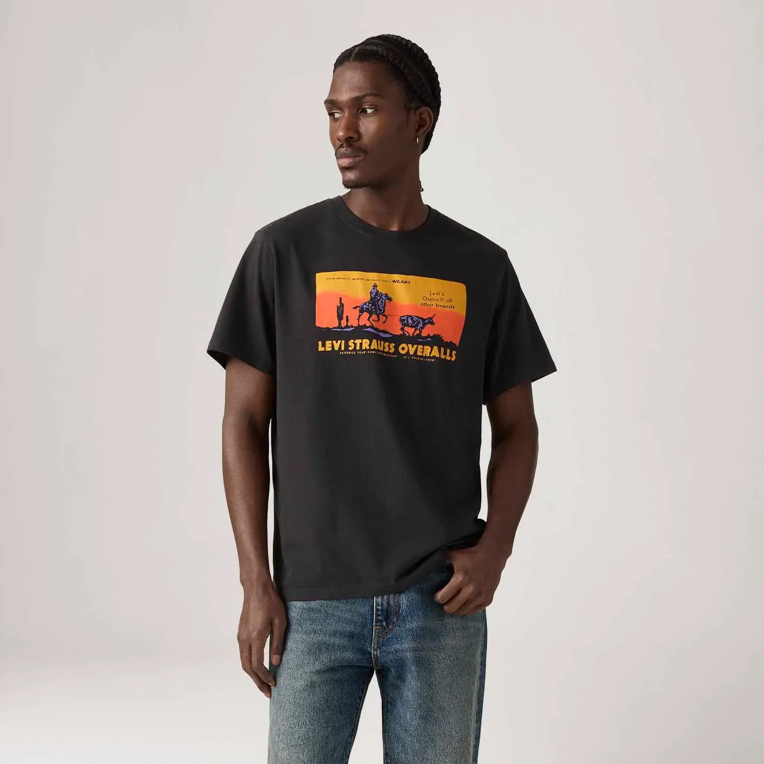 Camiseta Levi's® Relaxed Preta Manga Curta — imagem 1