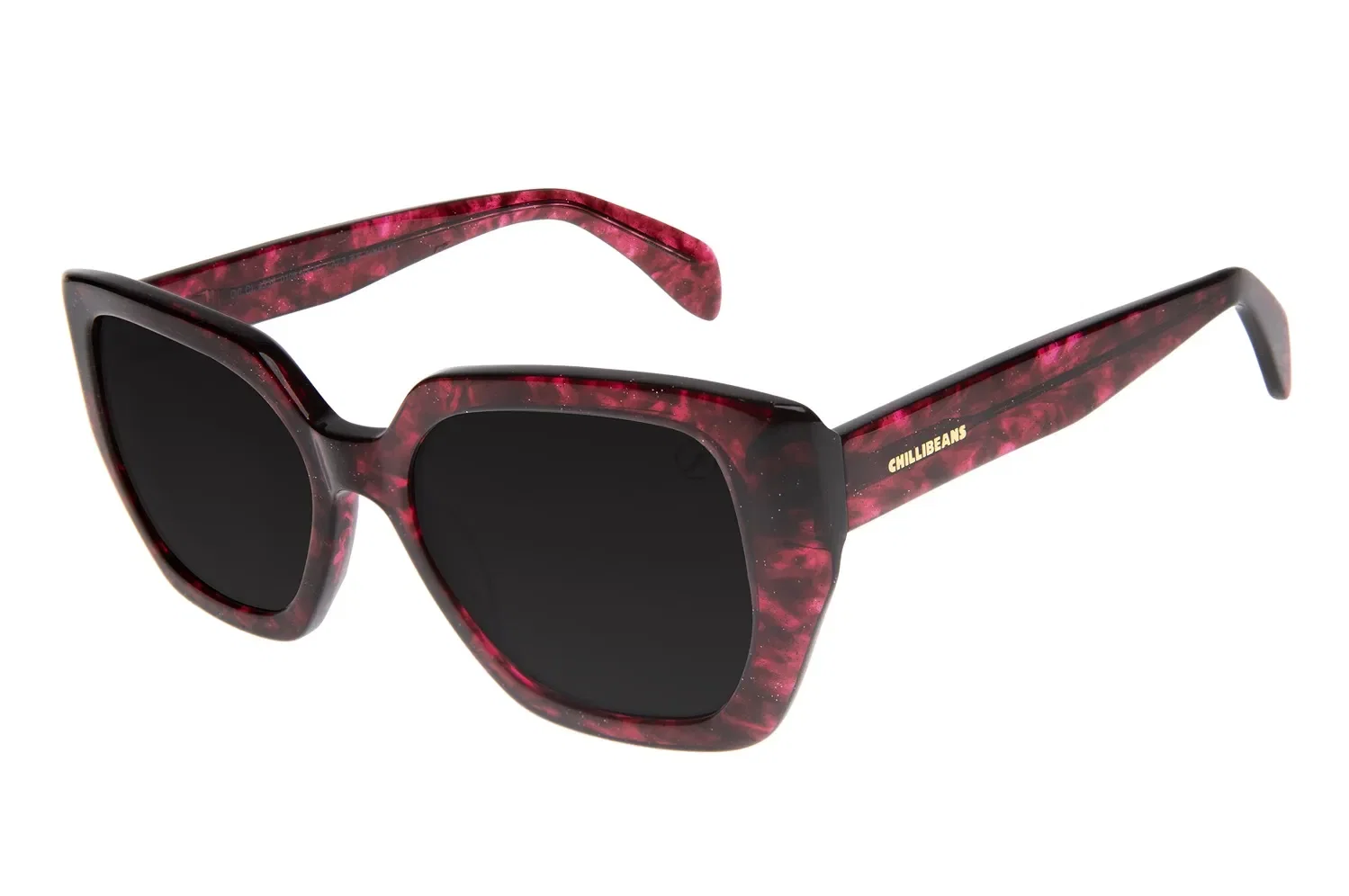 Óculos de Sol Masculino Chilli Beans Quadrado Tartaruga Vermelho — imagem 1