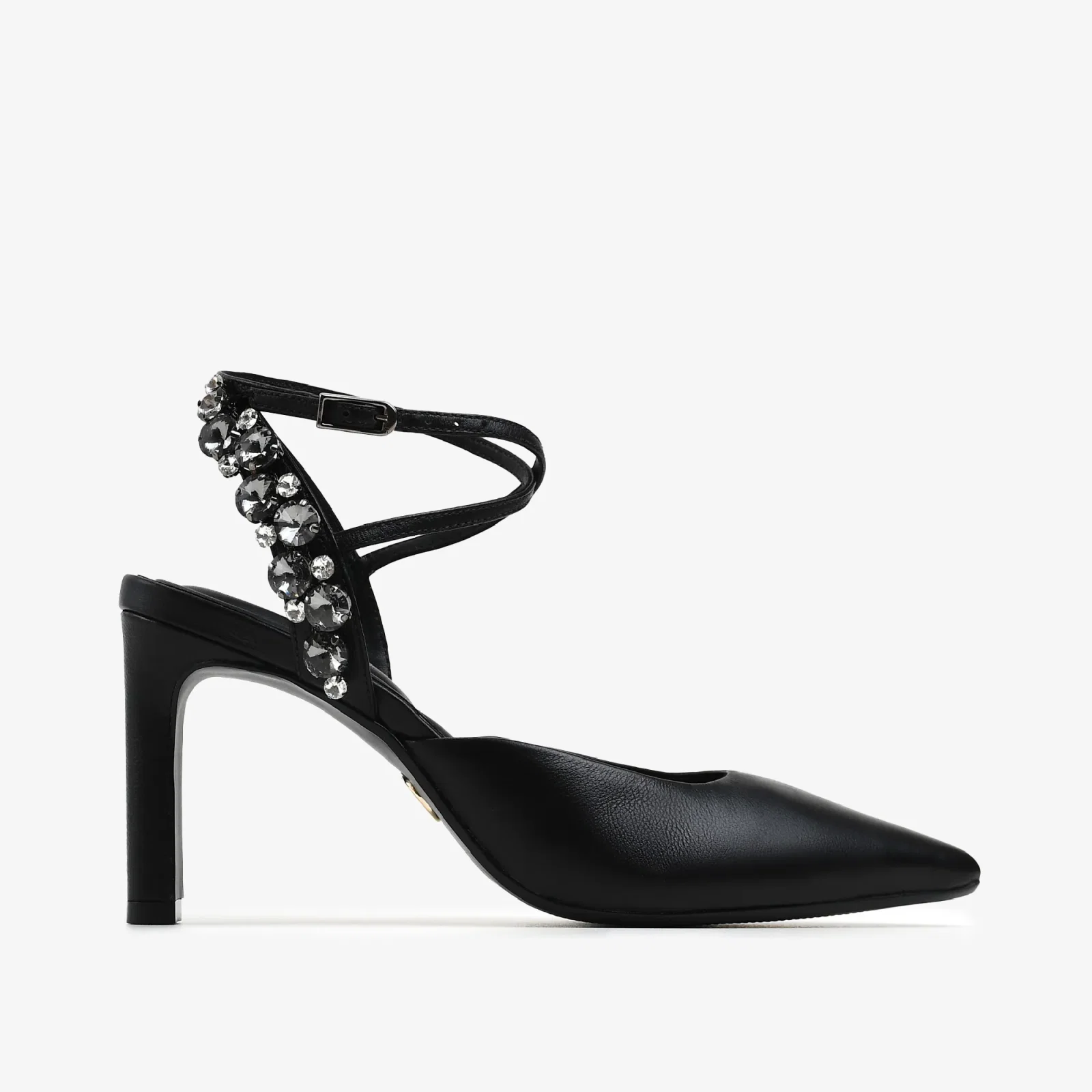 Scarpin Salto Alto Preto Couro — imagem 1