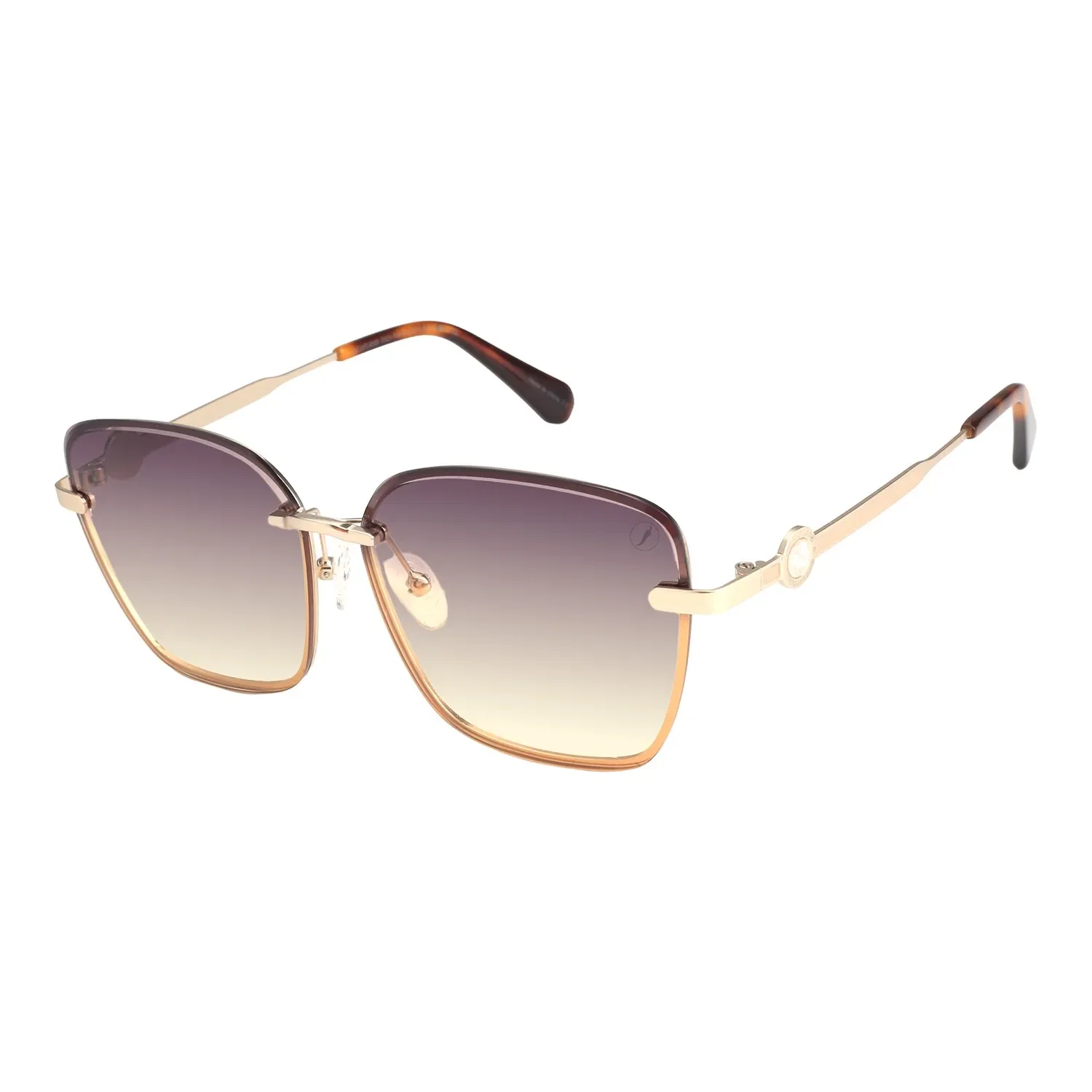 Óculos de Sol Feminino Marilyn Monroe Quadrado Dourado — imagem 1