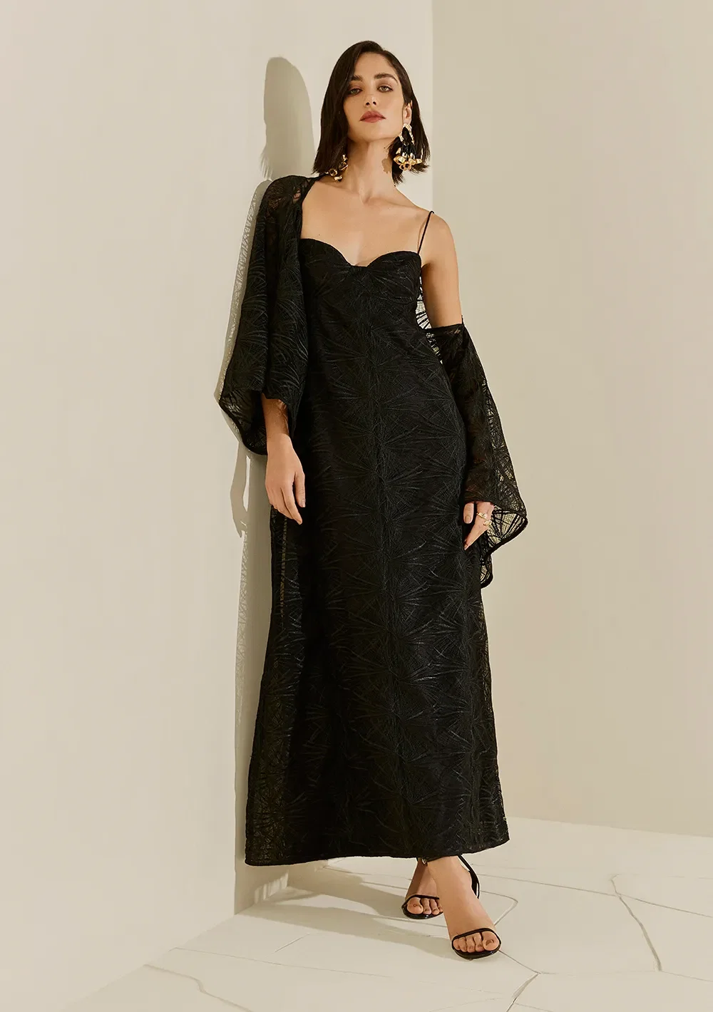Vestido Longo Obsidiana Preto — imagem 1