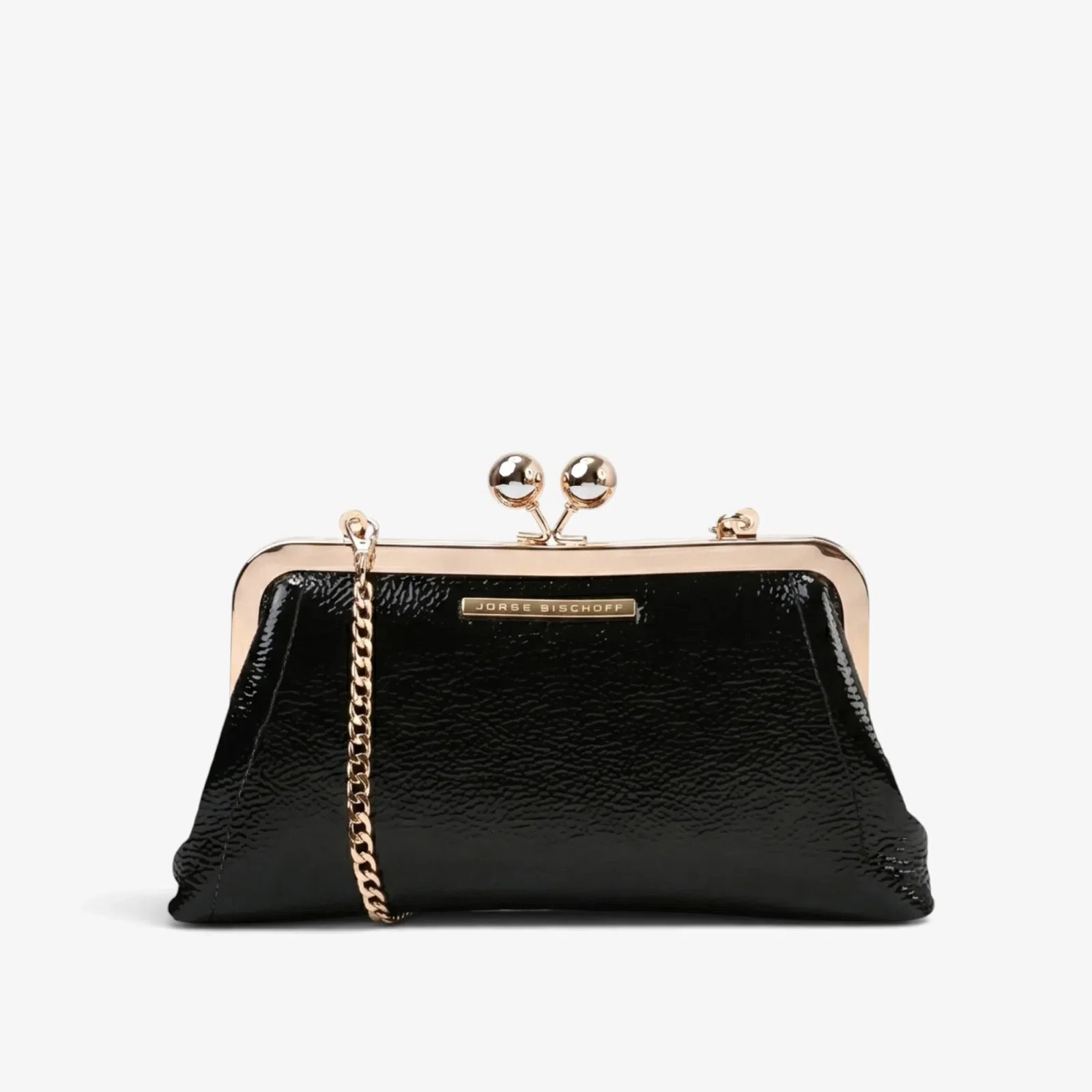 Bolsa Clutch Preto Verniz