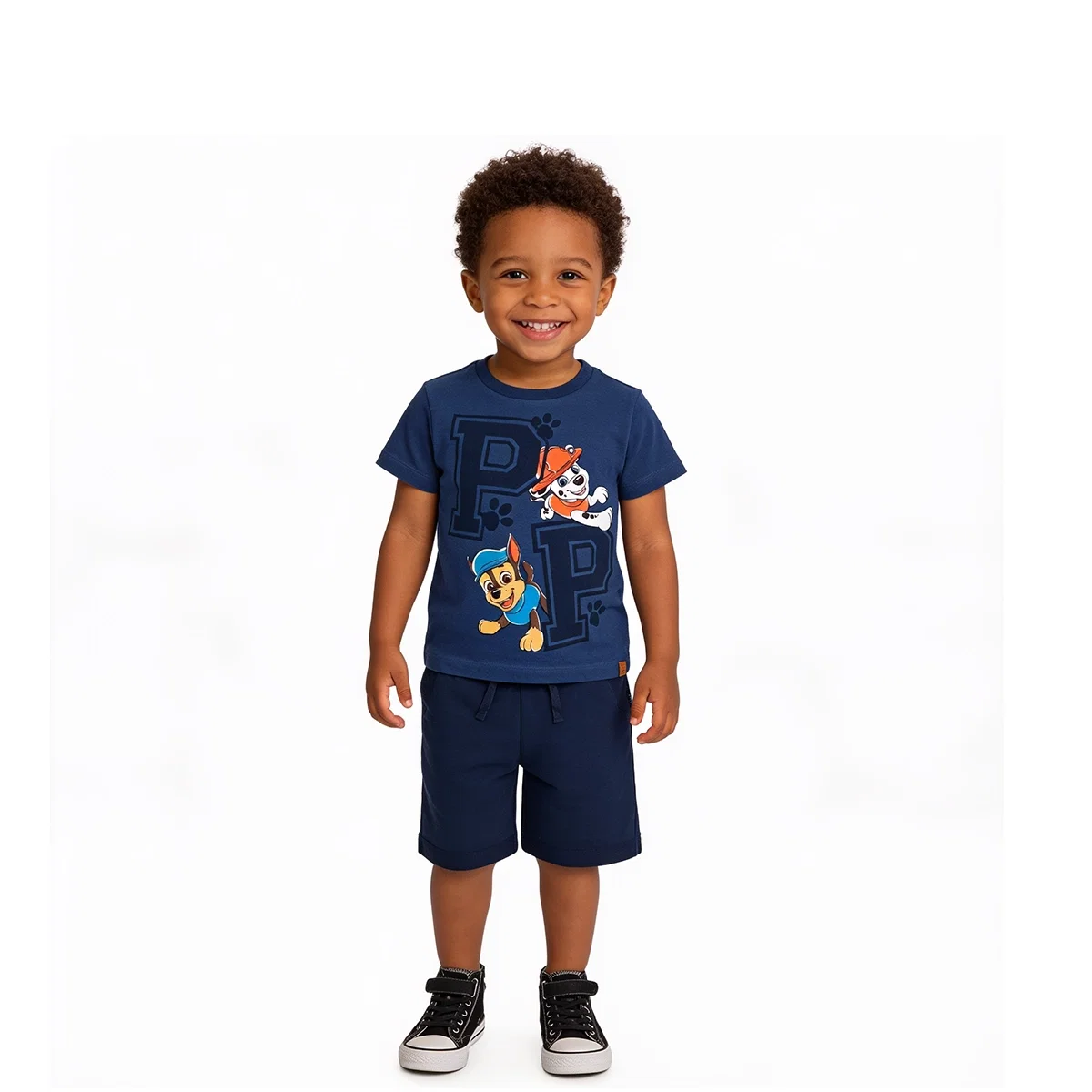 Camiseta Manga Curta Patrulha Canina Toddler Meia Malha Tip Top
