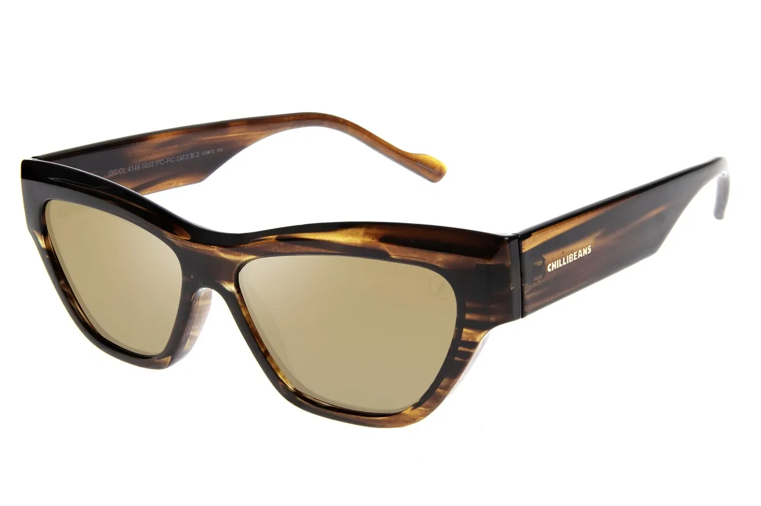 Óculos de Sol Feminino Chilli Beans Gatinho Robusto Marrom — imagem 1