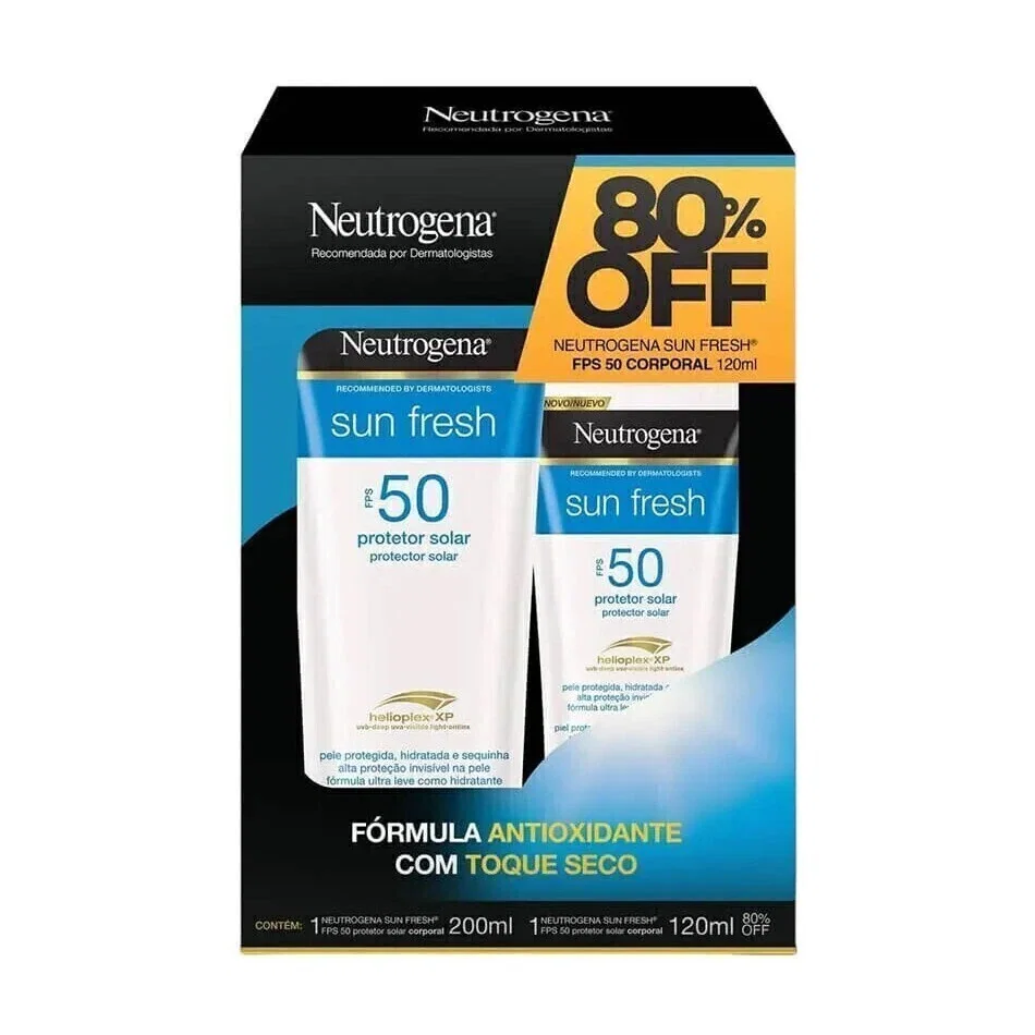 Kit Protetor Solar Corporal Neutrogena FPS 50 200ml + 120ml