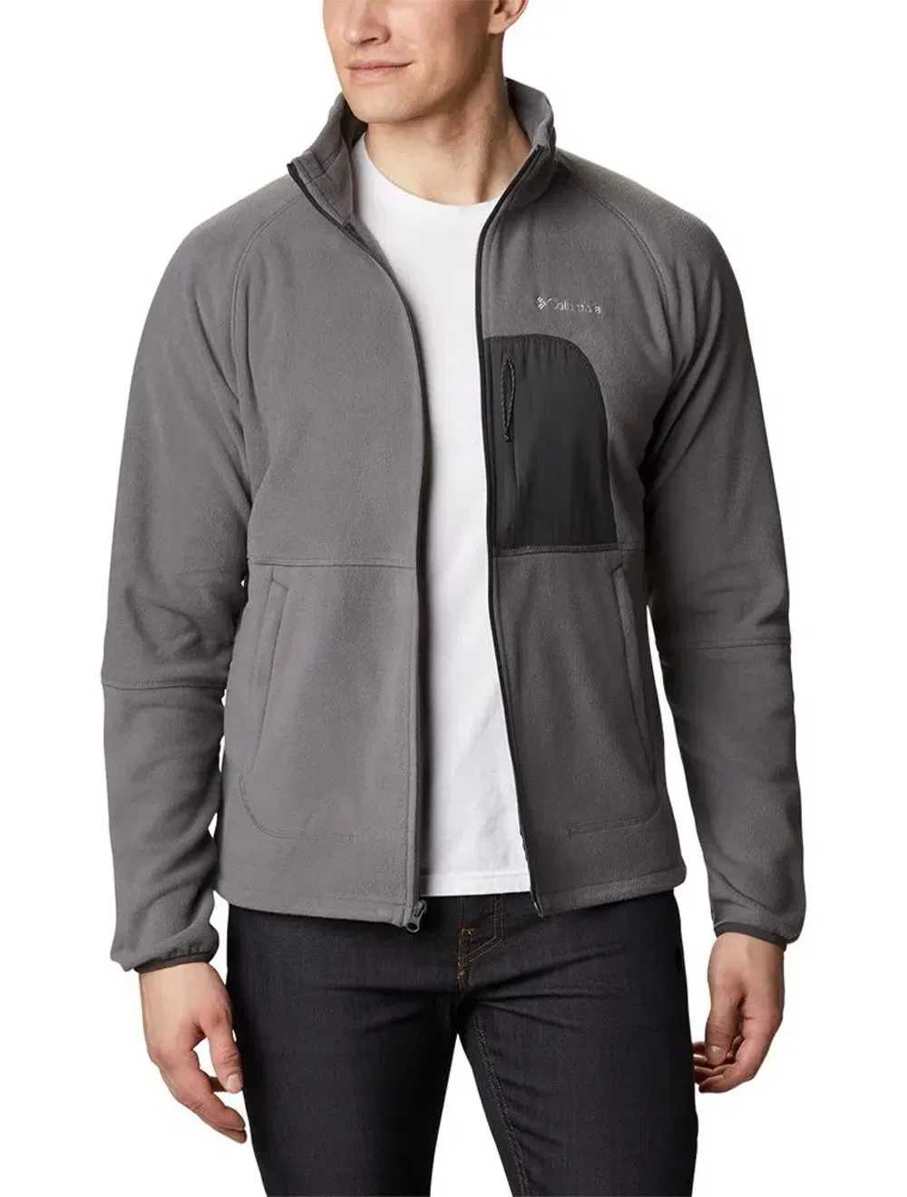 Jaqueta Columbia Masculina Fleece Rapid Expedition Cinza