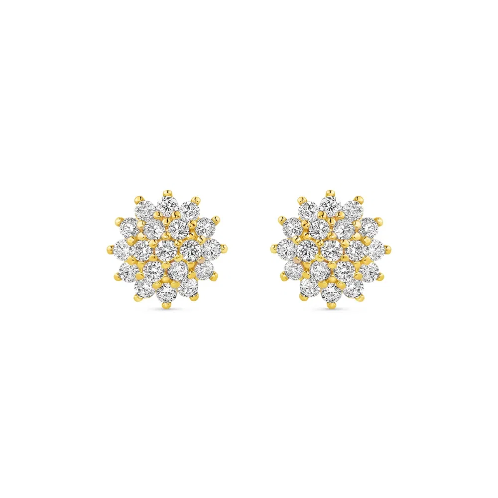 Brinco Lyra em Ouro Amarelo 18k com Diamantes 1,14 ct — imagem 1