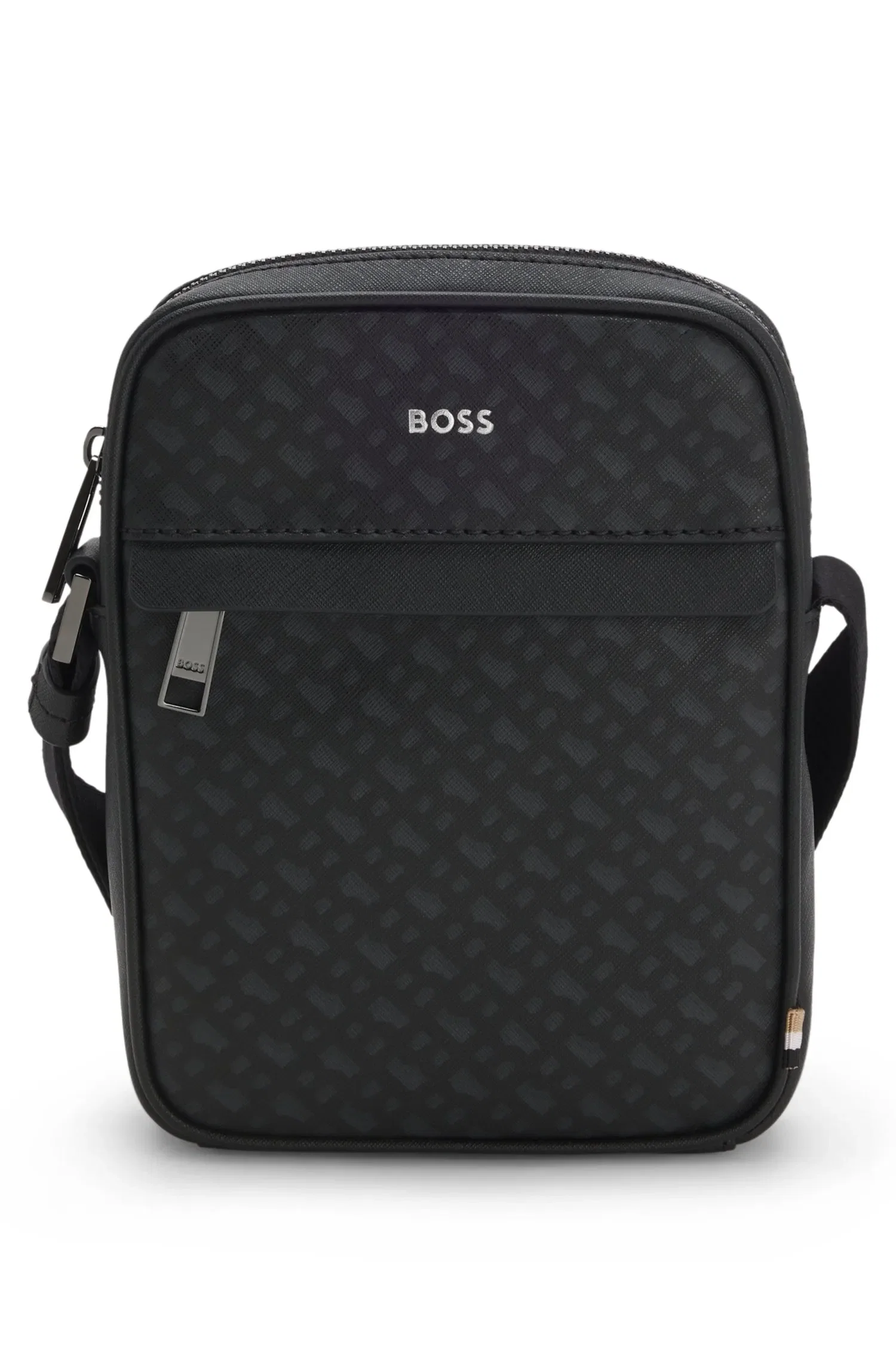 Bolsa Repórter Com Monograma E Logo Metalizado