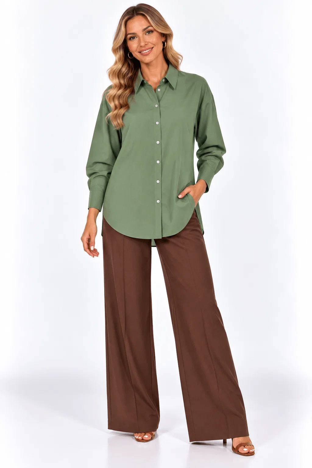 Camisa Fraldada Colors - Verde