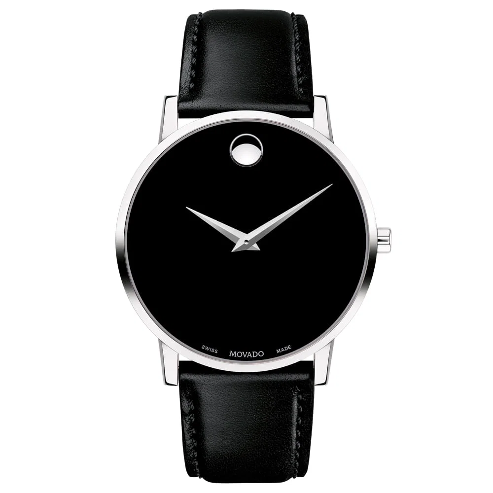 Relógio Movado Masculino Couro Preto 607269 — imagem 1