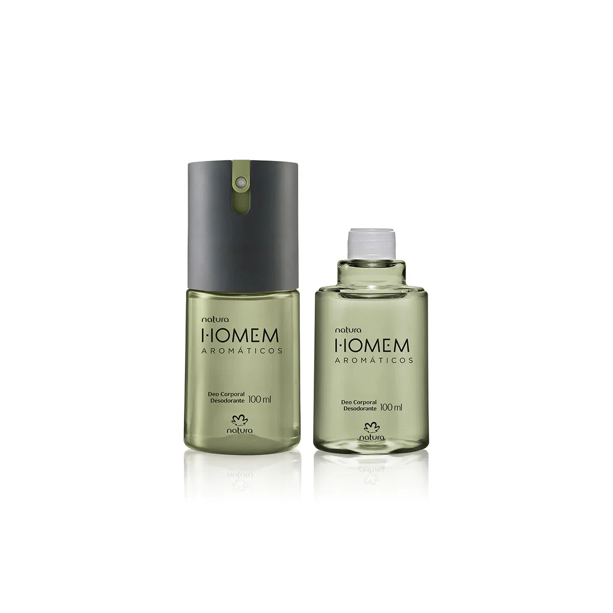 Kit Desodorante Corporal Natura Homem Aromáticos com Refil 2 un de 100 ml