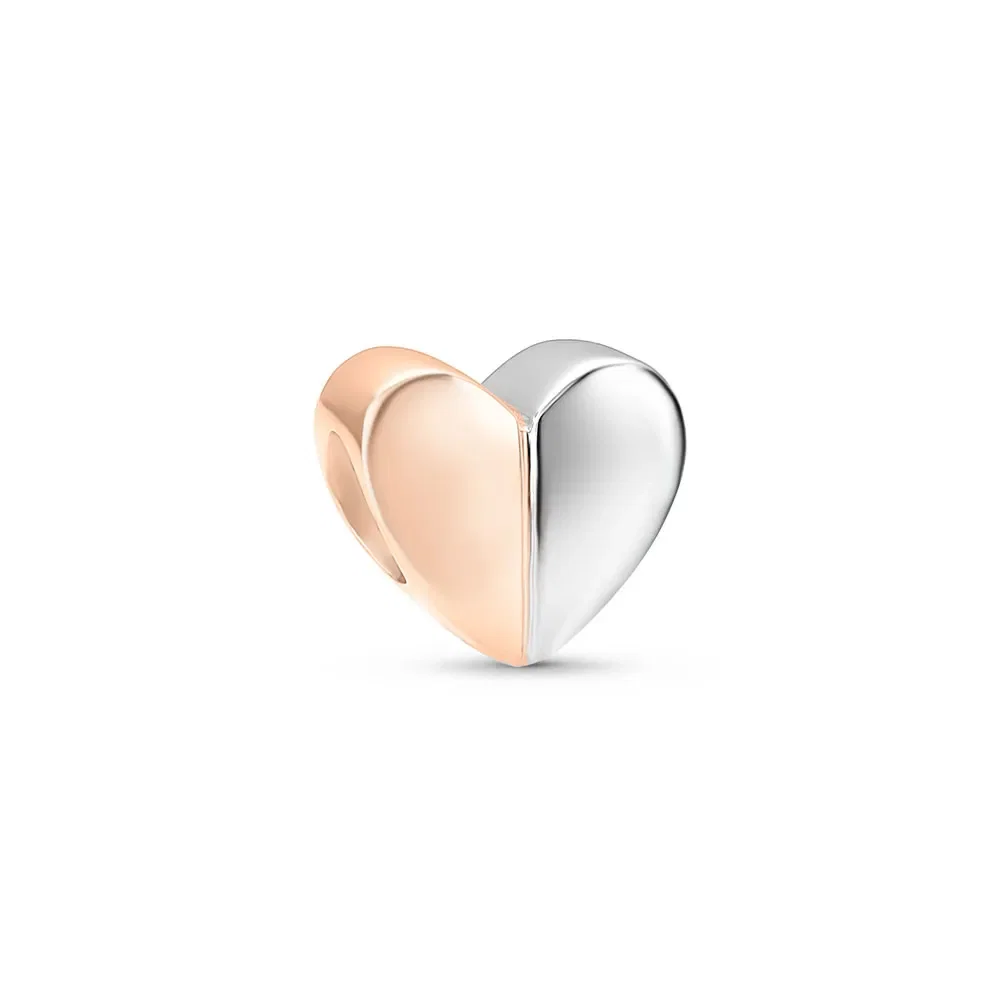 Separador Life Coração em Ligá Rosé 18k com Banho de Ouro Rosé 18k