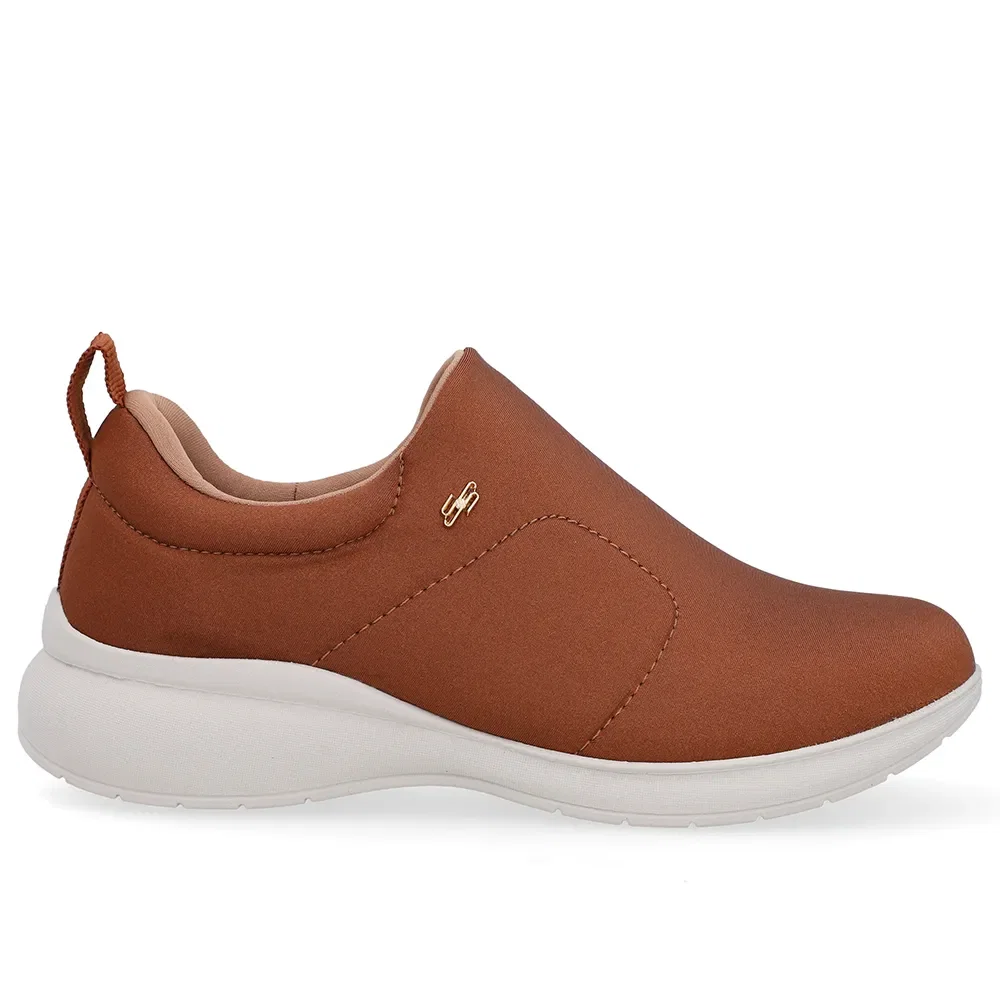 Tênis Casual Marrom Elastano