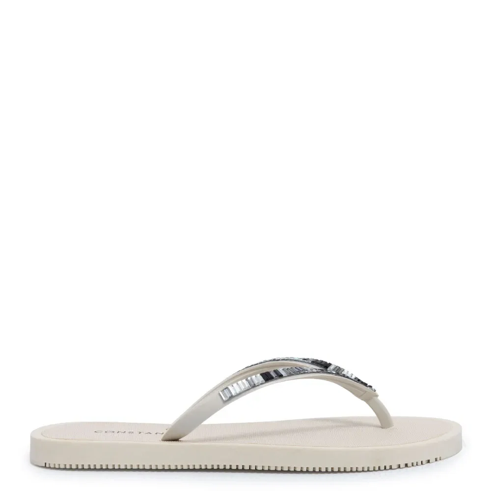Chinelo Off White Strass