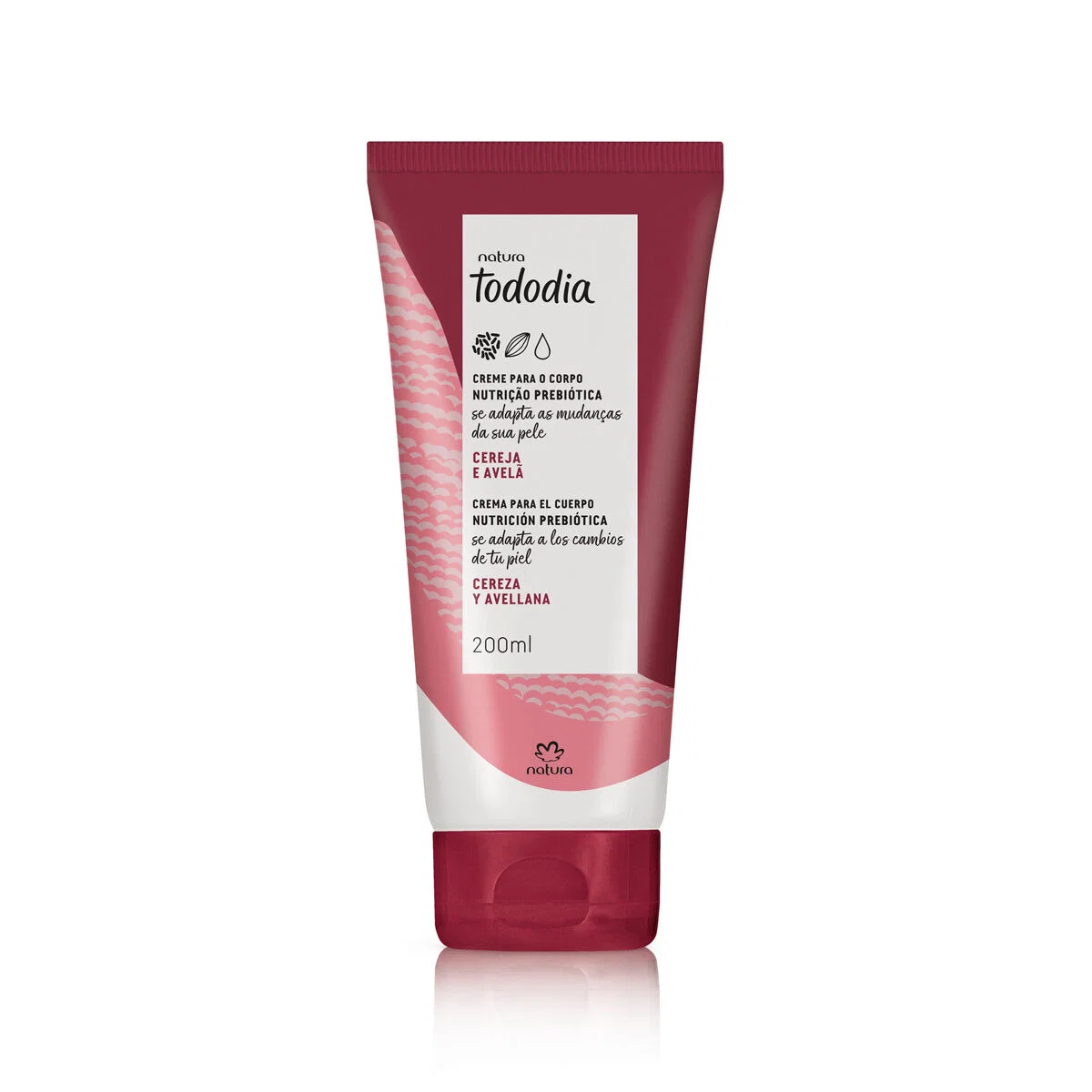 Creme Desodorante Nutritivo para o Corpo Tododia Cereja e Avelã 200 ml