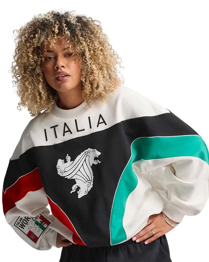 Blusão Adidas Itália Crew Feminino — imagem 1