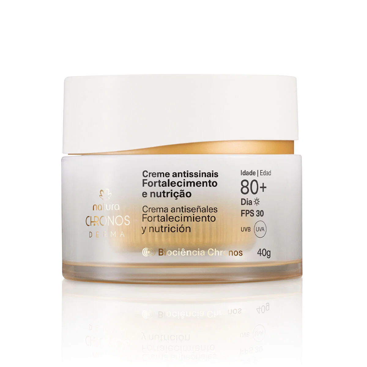 Creme Antissinais Fortalecimento e Nutrição 80+ Noite Chronos Derma 40 g