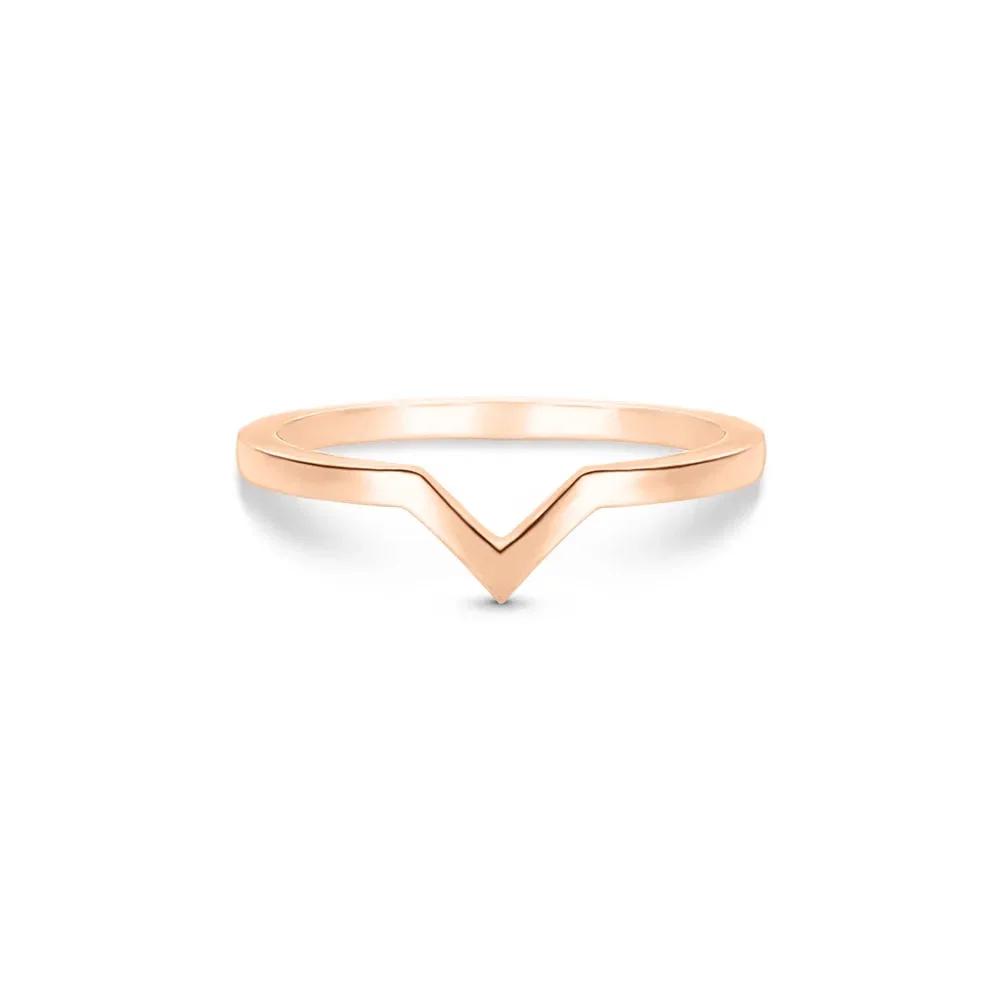 Anel Life V em Liga Rosé com Banho de Ouro Rosé 18k — imagem 1
