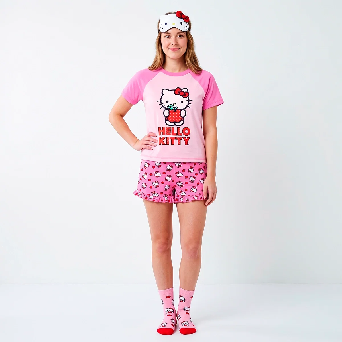 Pijama Curto Adulto Hello Kitty Viscolycra Toque Especial Tip Top