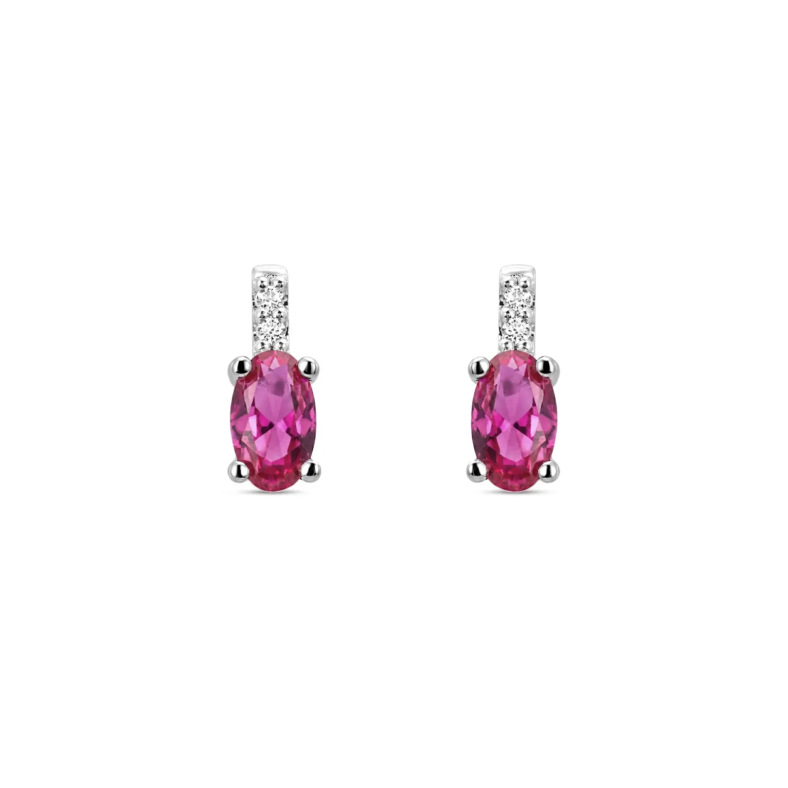 Brinco Life Special em Prata 925 com Zircônia Rosa e Incolor — imagem 1