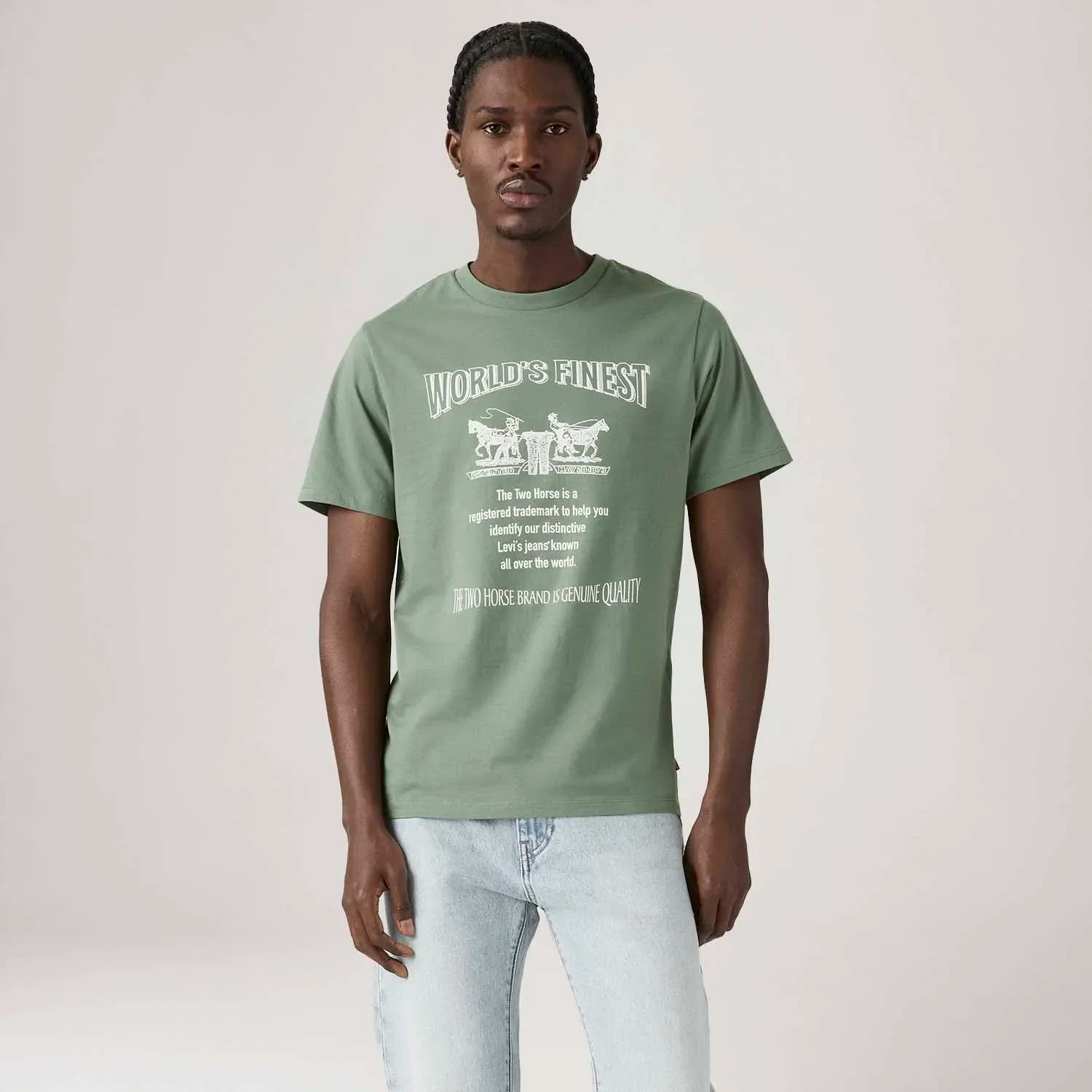 Camiseta Levi's® Graphic Crewneck Verde Manga Curta — imagem 1