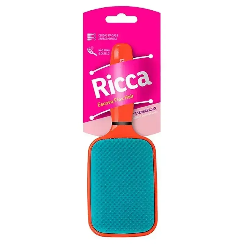 Escova de Cabelo Ricca Raquete Flex Red