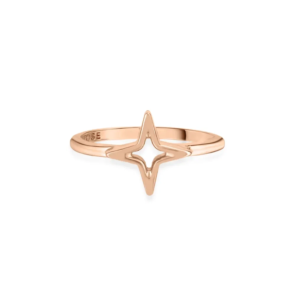 Anel Life Stars em Liga Rosé com Banho de Ouro Rosé 18k — imagem 1