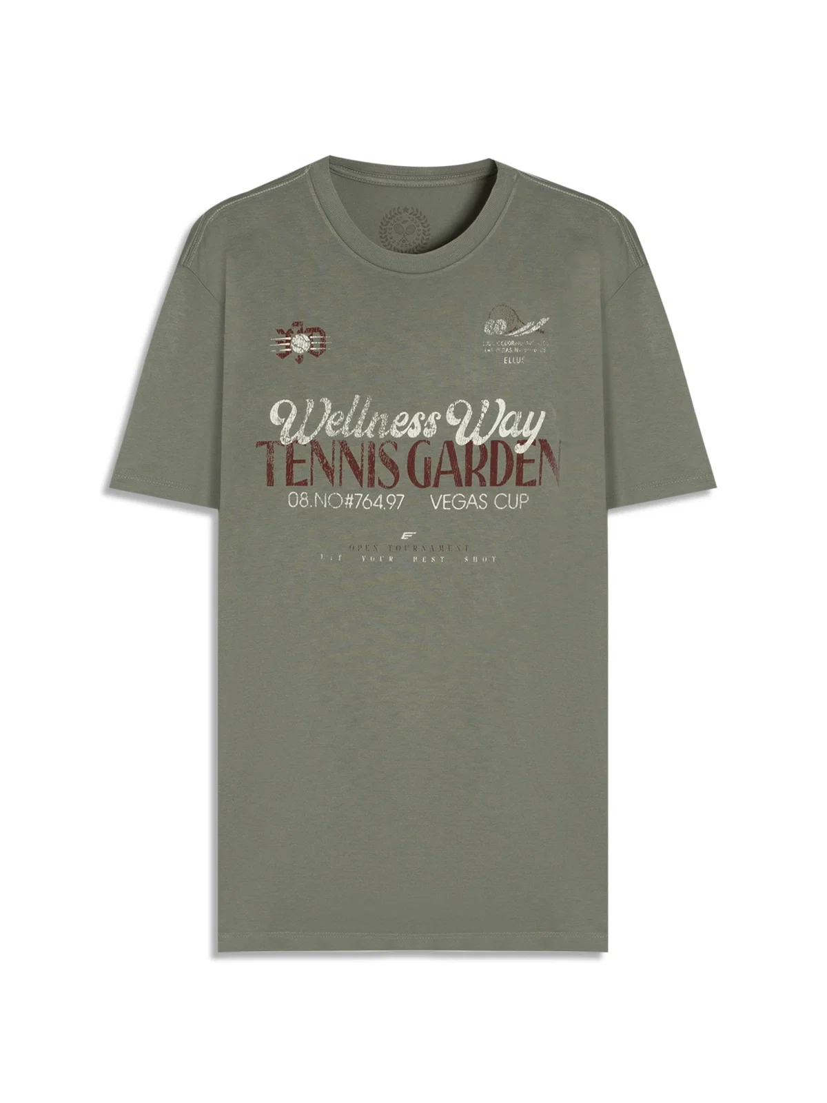 T-Shirt Fine Wellness Way Classic Verde Army — imagem 1