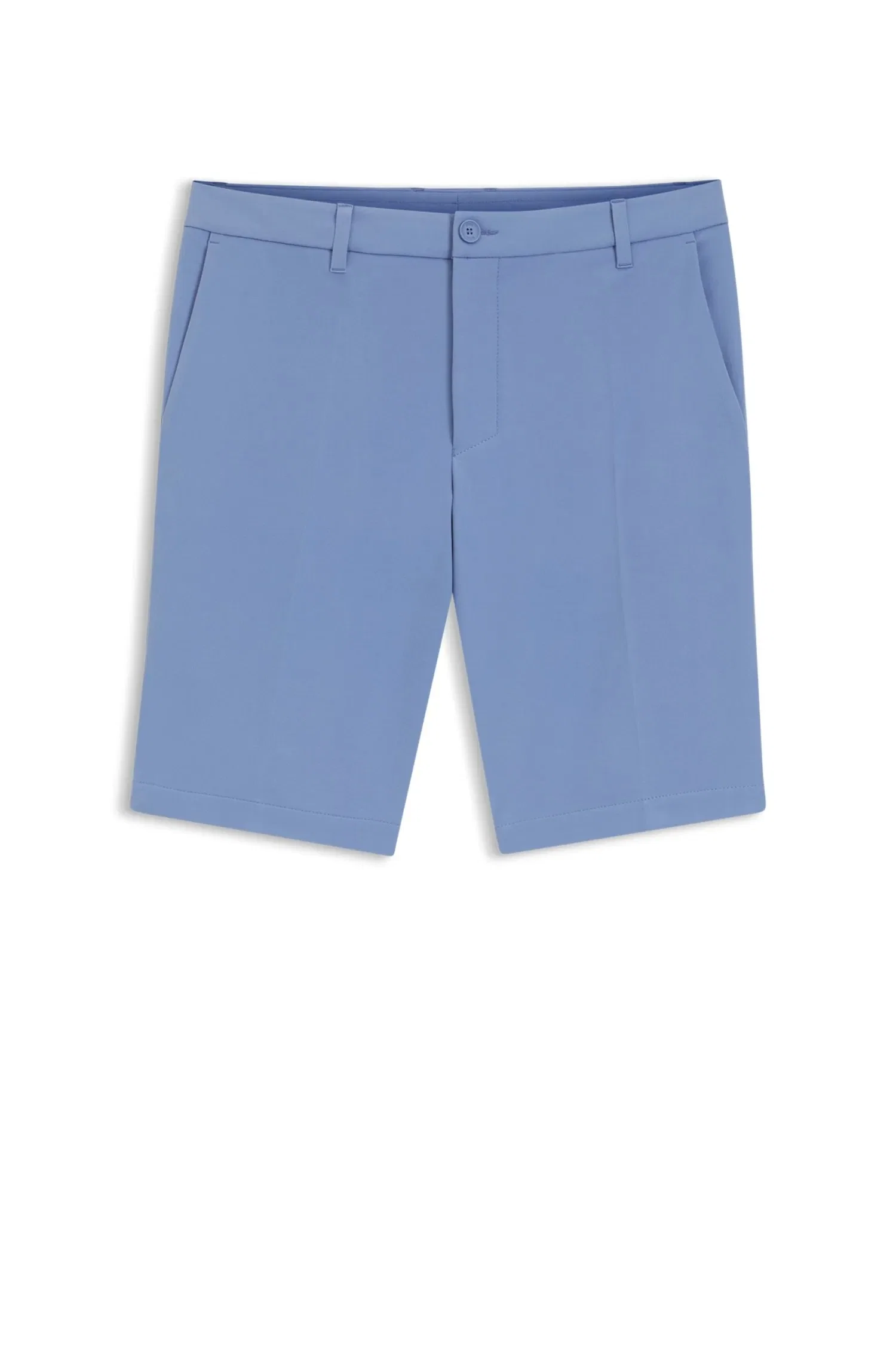 Shorts De Ajuste Slim Em Tecido Elástico