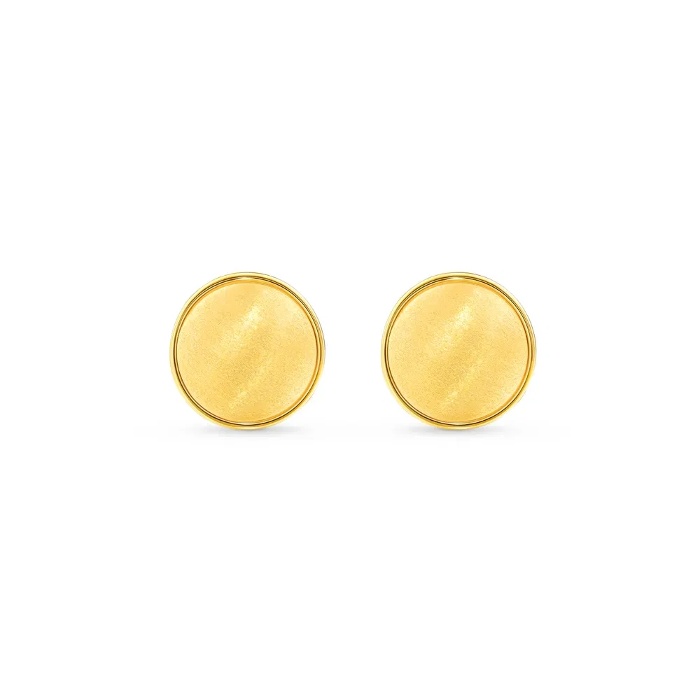 Brinco Glow Escovado em Ouro Amarelo 18k — imagem 1