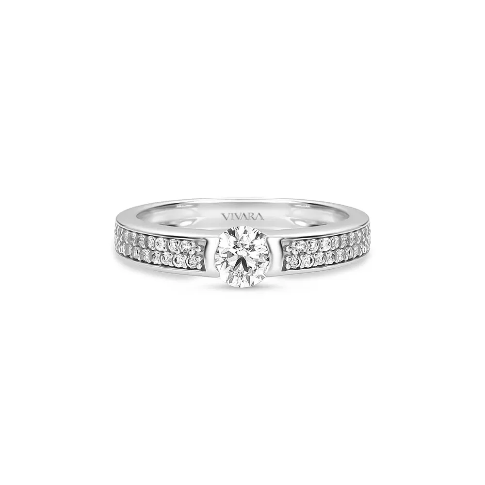 Anel Solitário Promise em Ouro Branco 18k com 0,64ct de Diamante