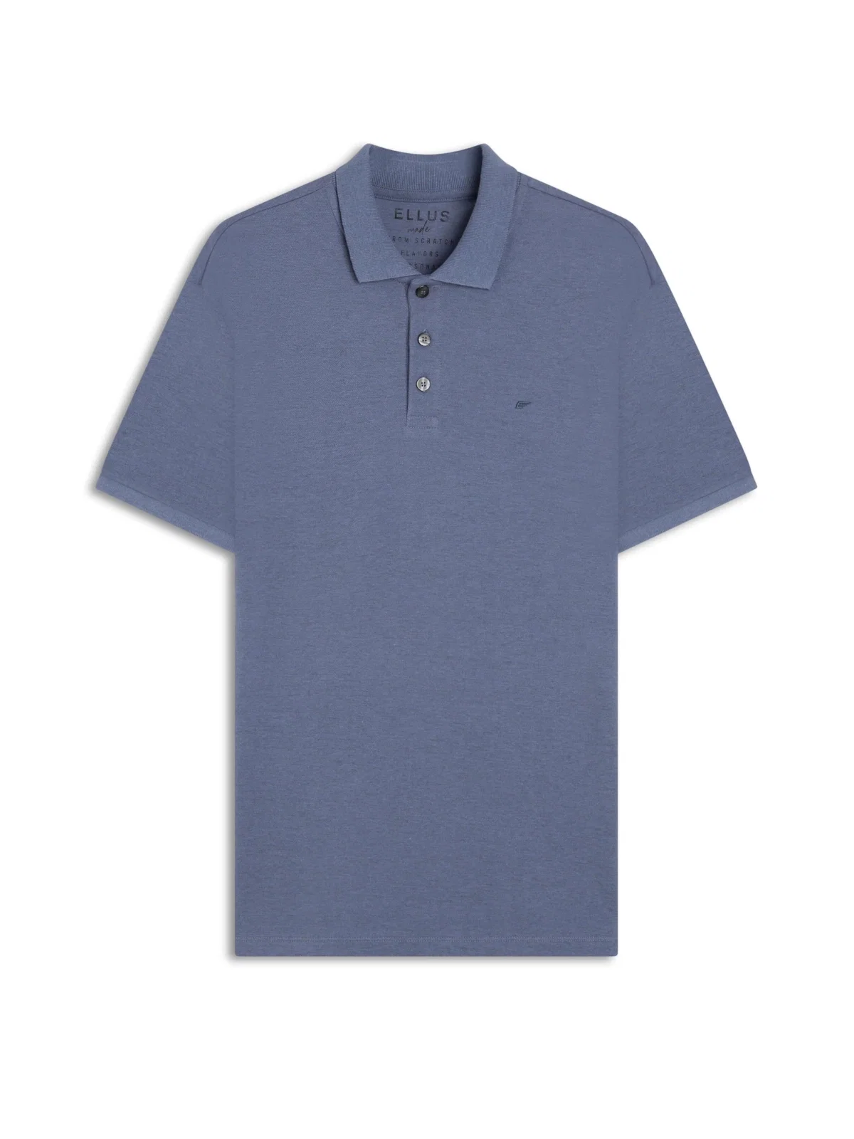 Polo Piquet Melange Easa Azul Claro Mescla — imagem 1
