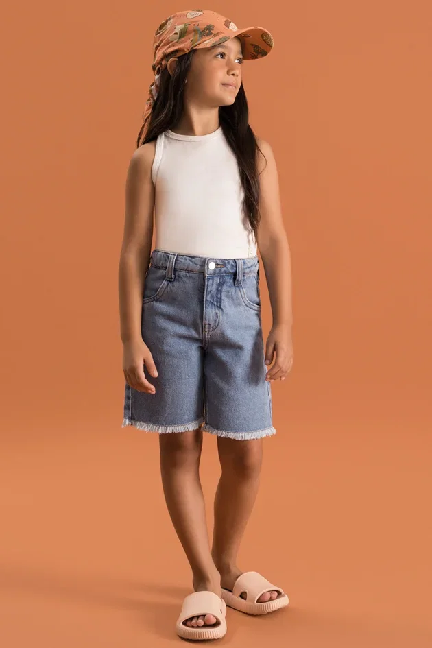 Bermuda Infantil Jorts Jeans em Algodão