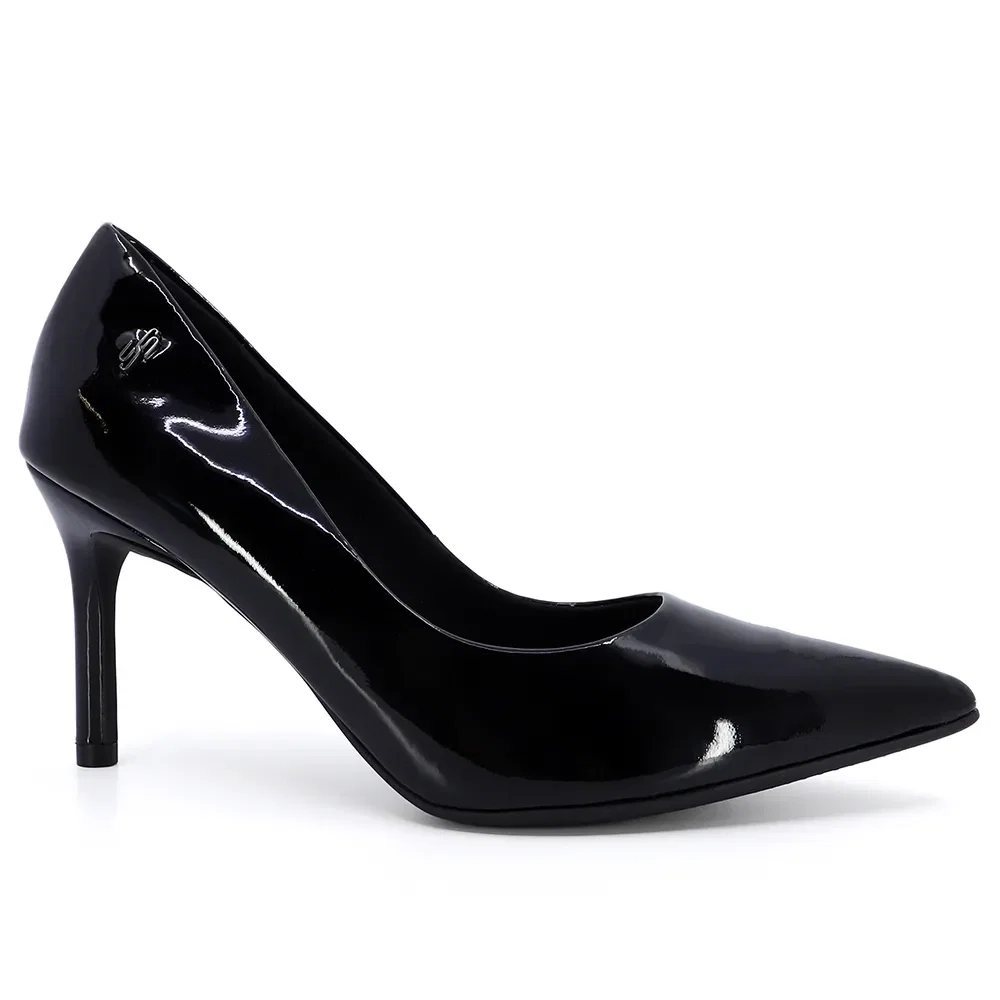 Scarpin Bico Fino Verniz Preto — imagem 1